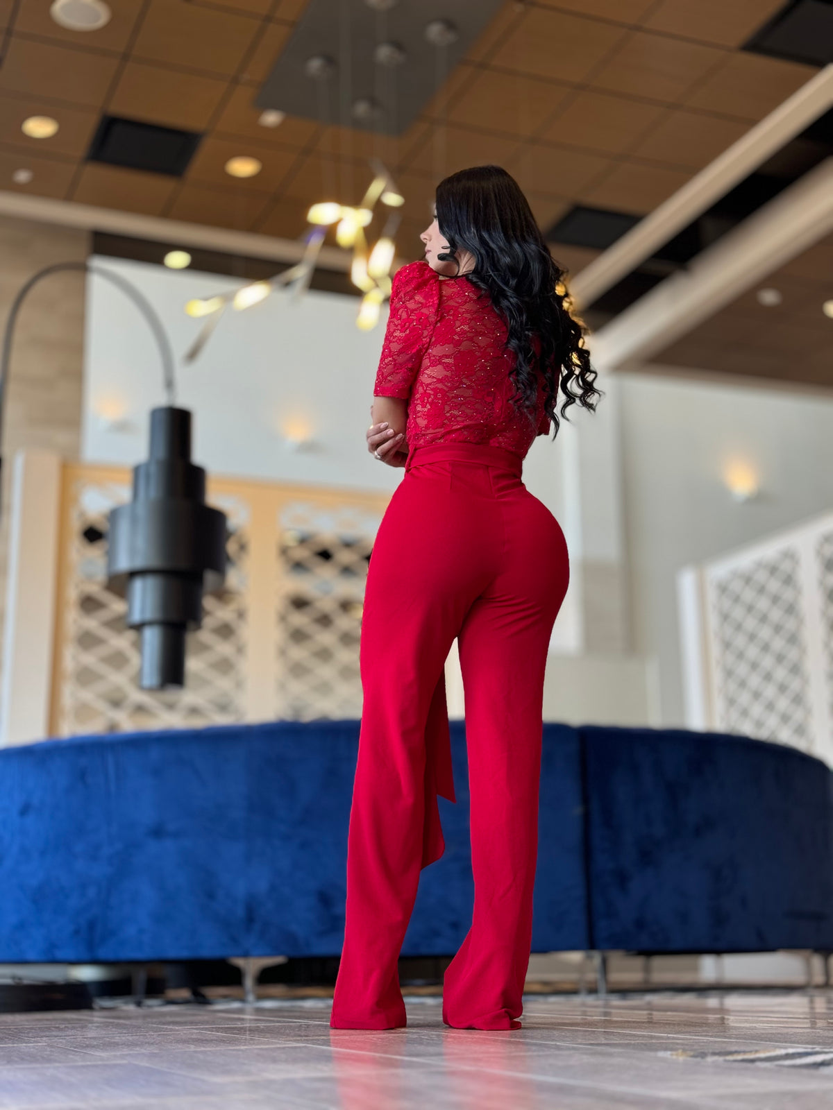 Lee red jumpsuit