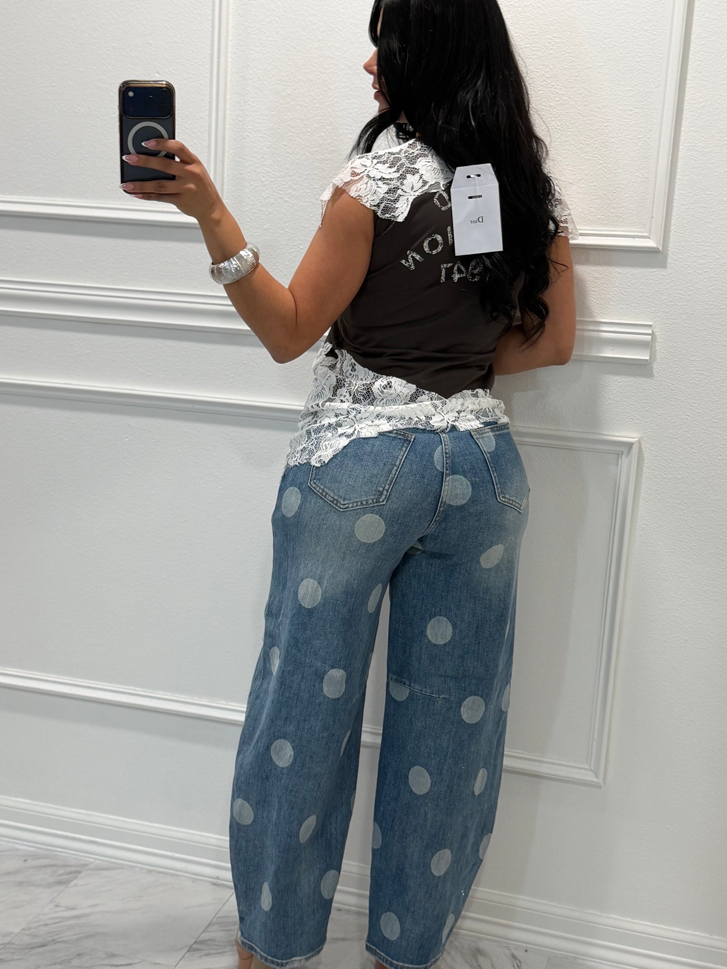 Polka dots jeans