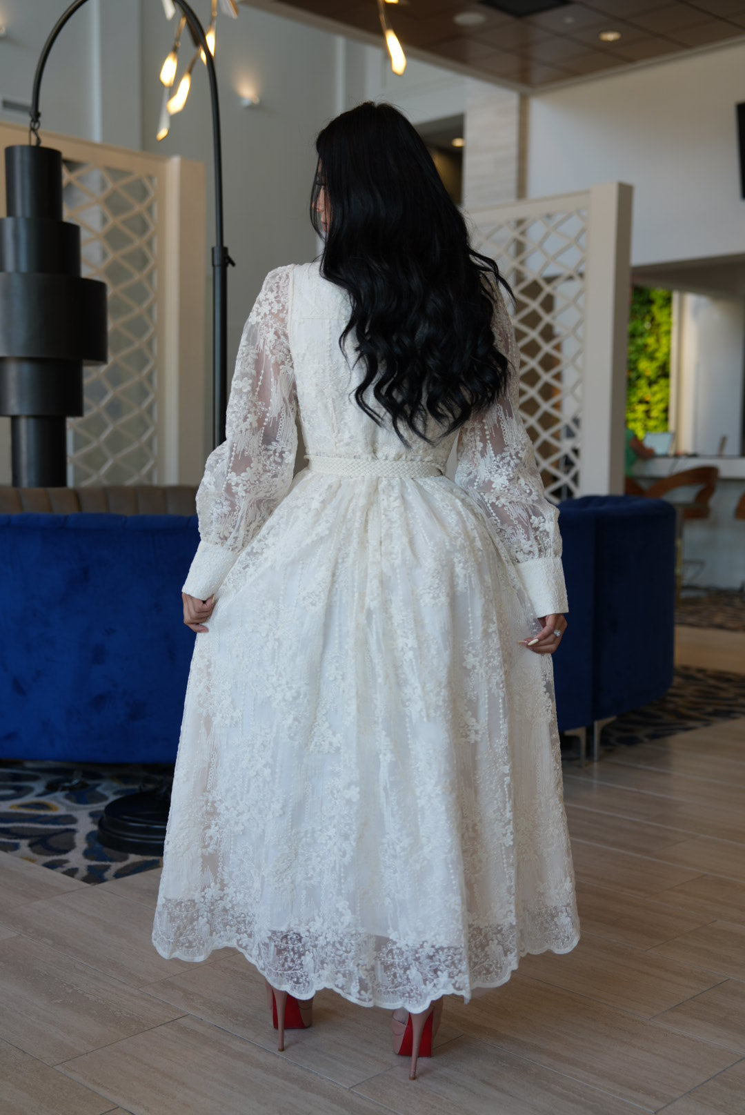 Ivory lace maxi