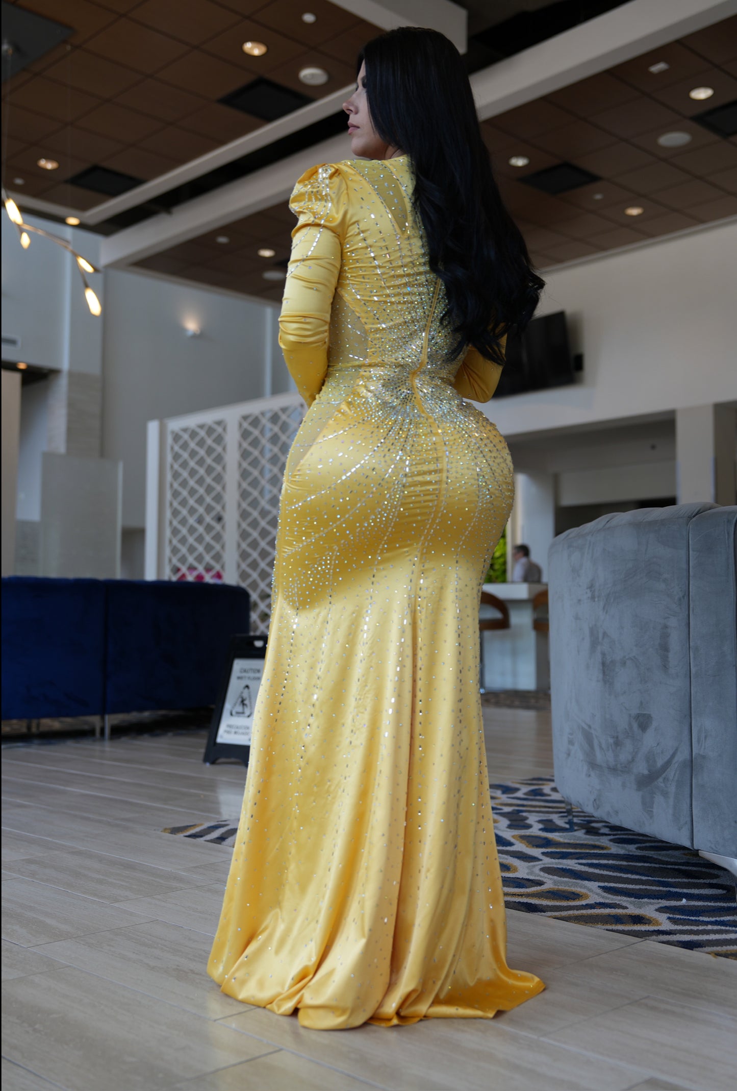 Yellow maxidress
