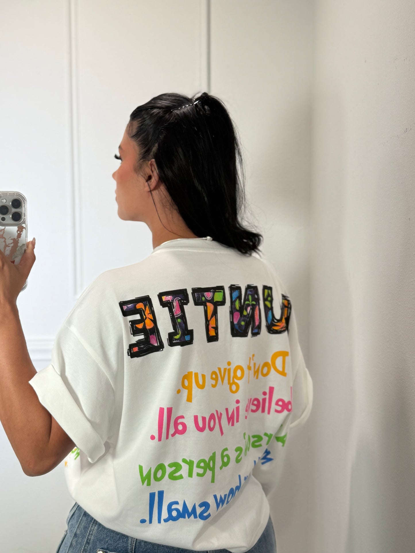Stitch top white