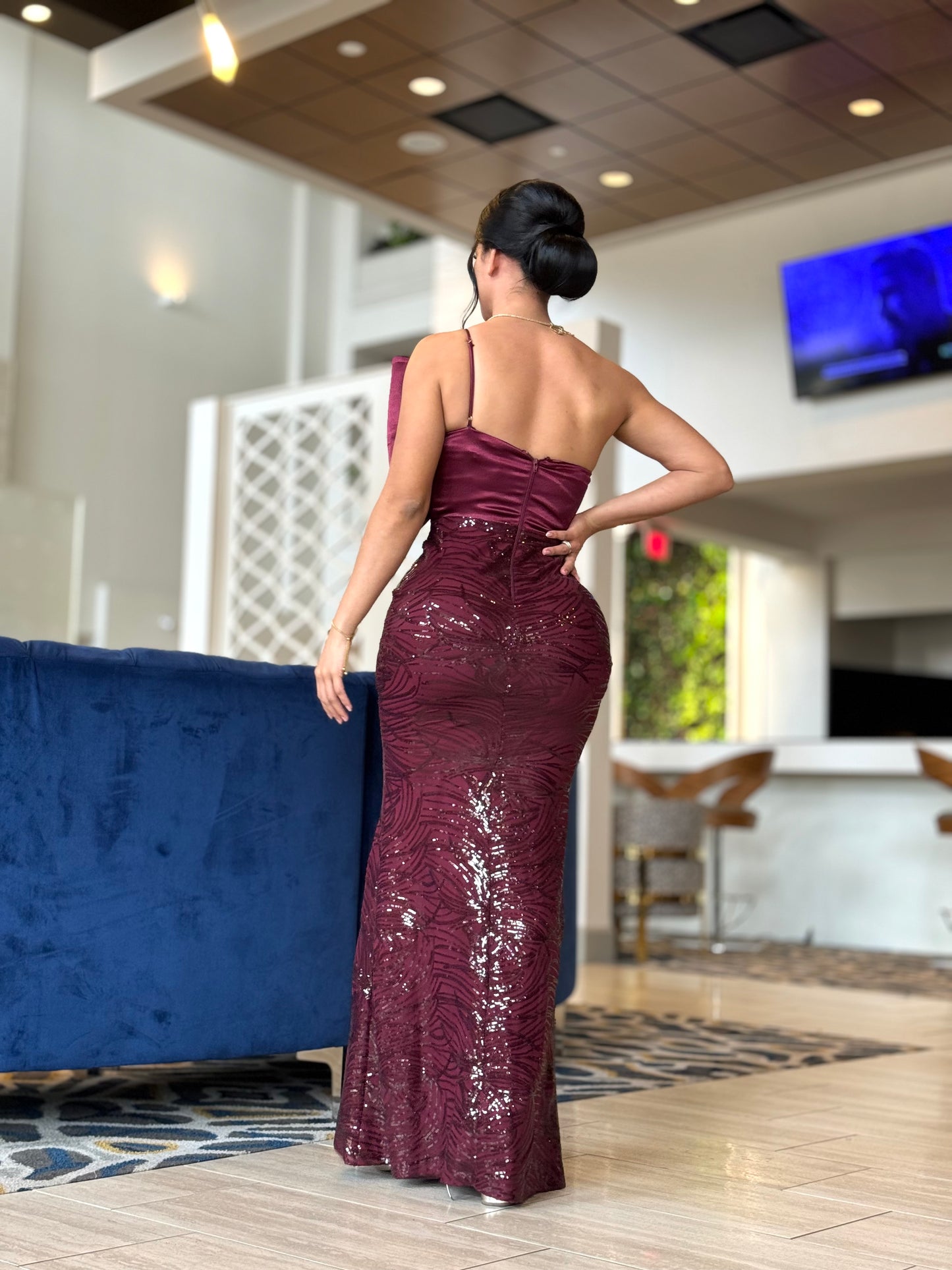 Burgundy maxi