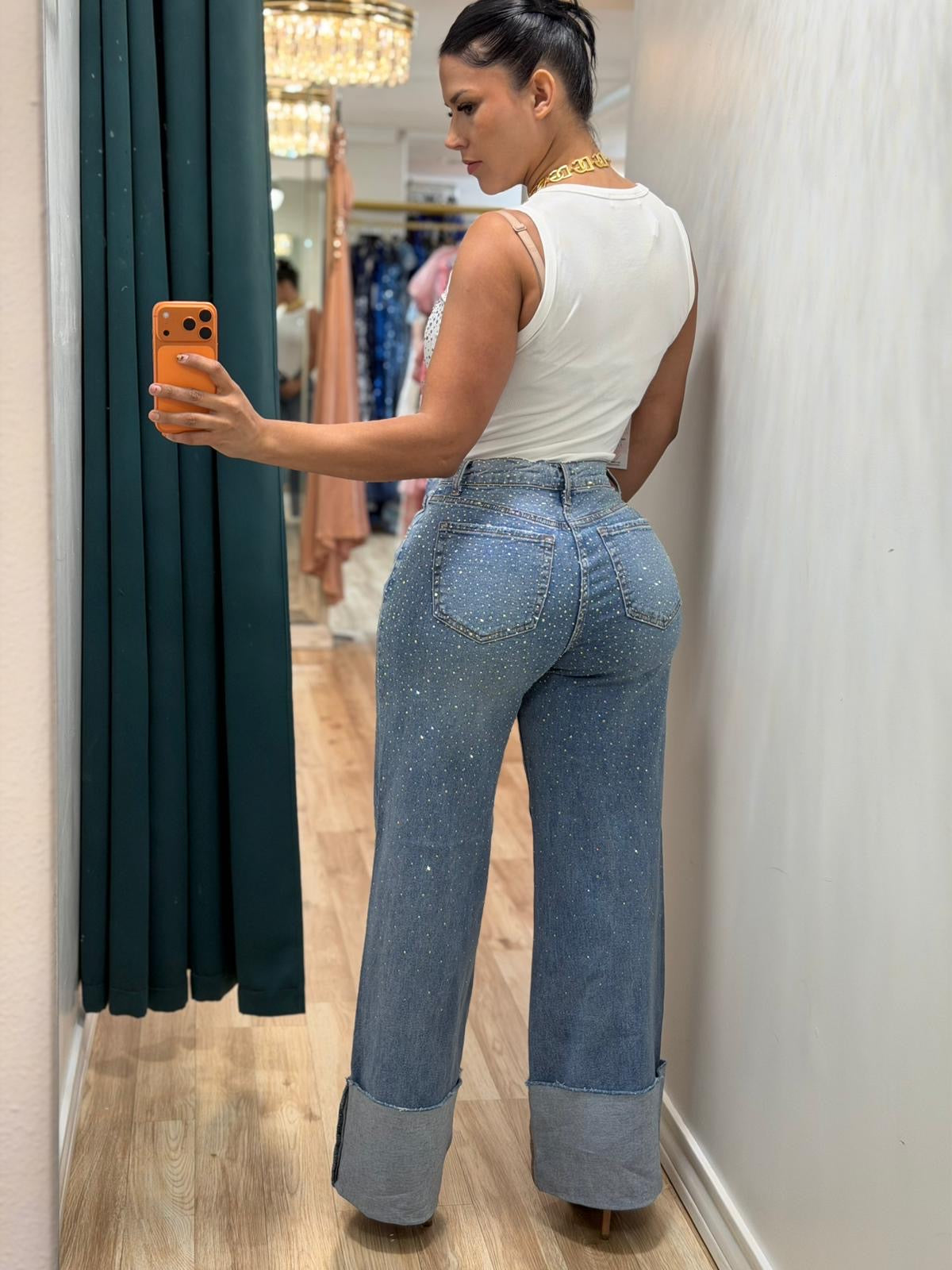Rhinestone jeans