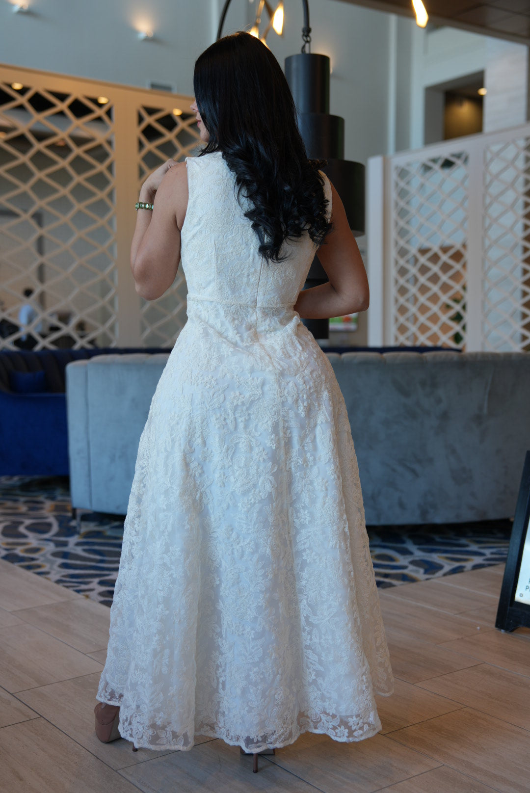 Hice lace dress ivory