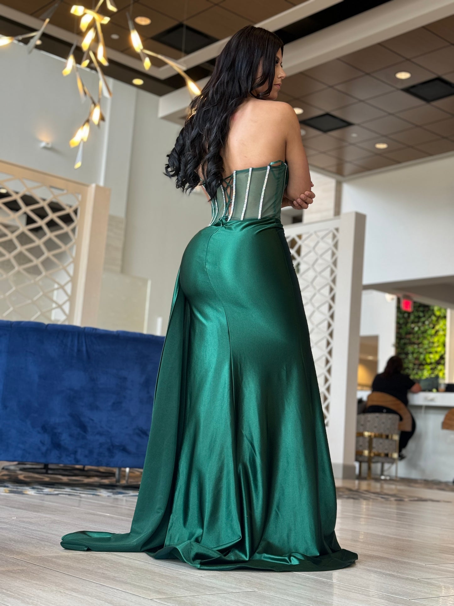 Esmeralda corset maxi