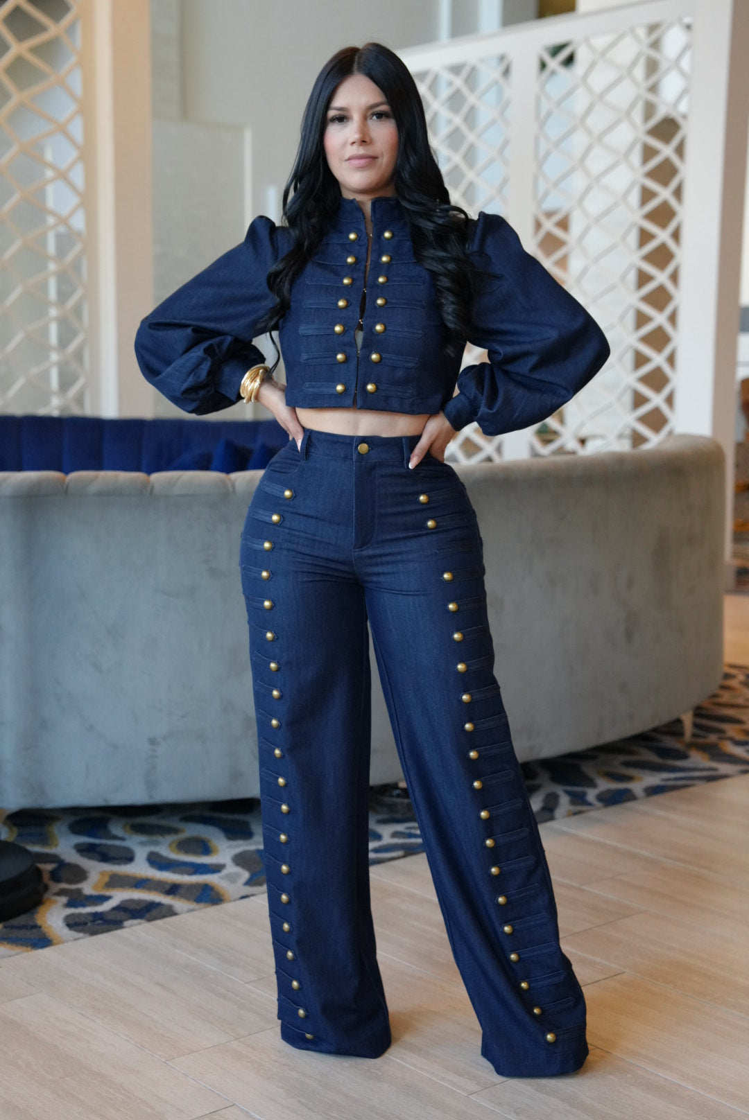 Isabela Denim set (no strech)