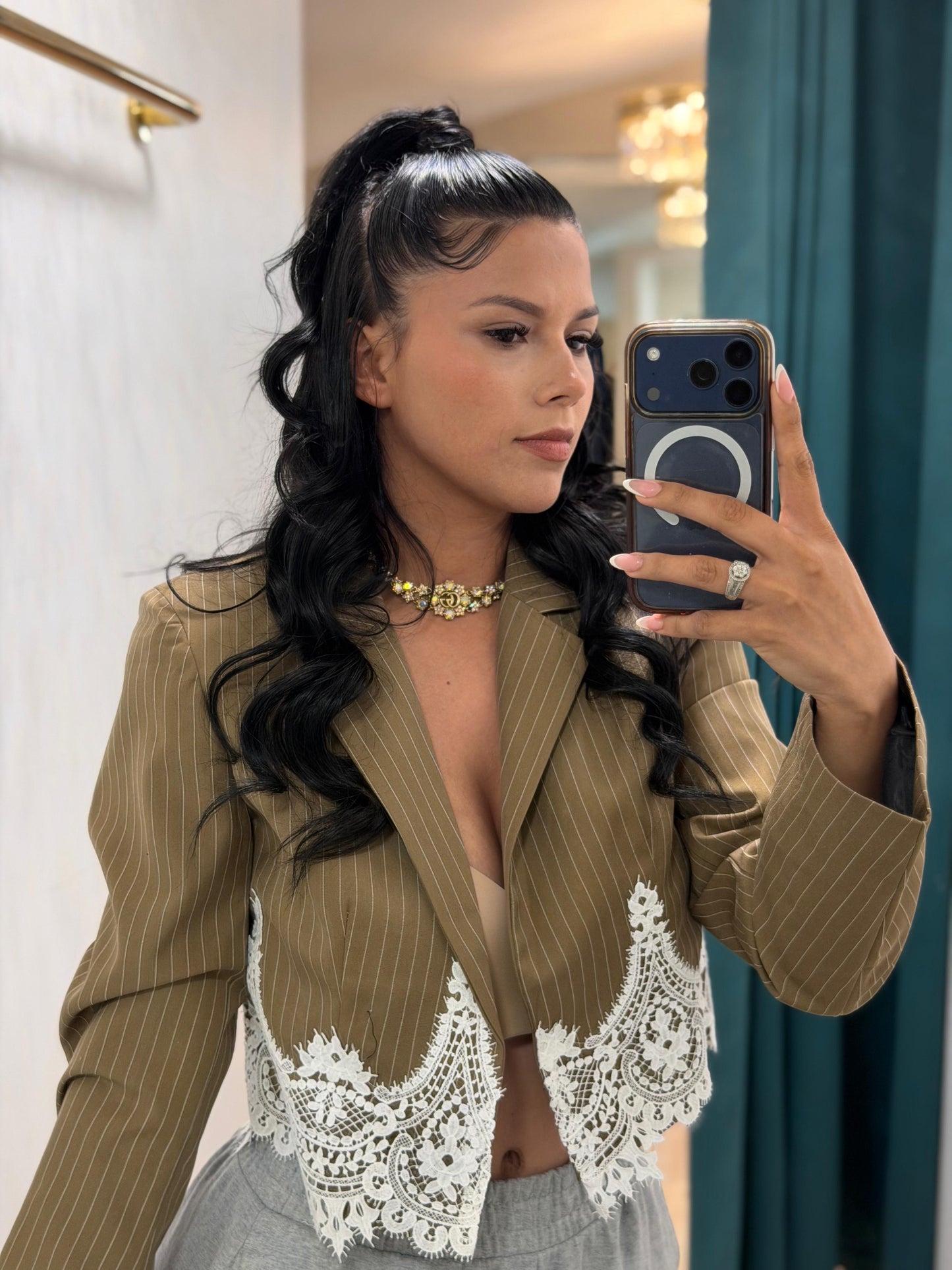 Lace blazer