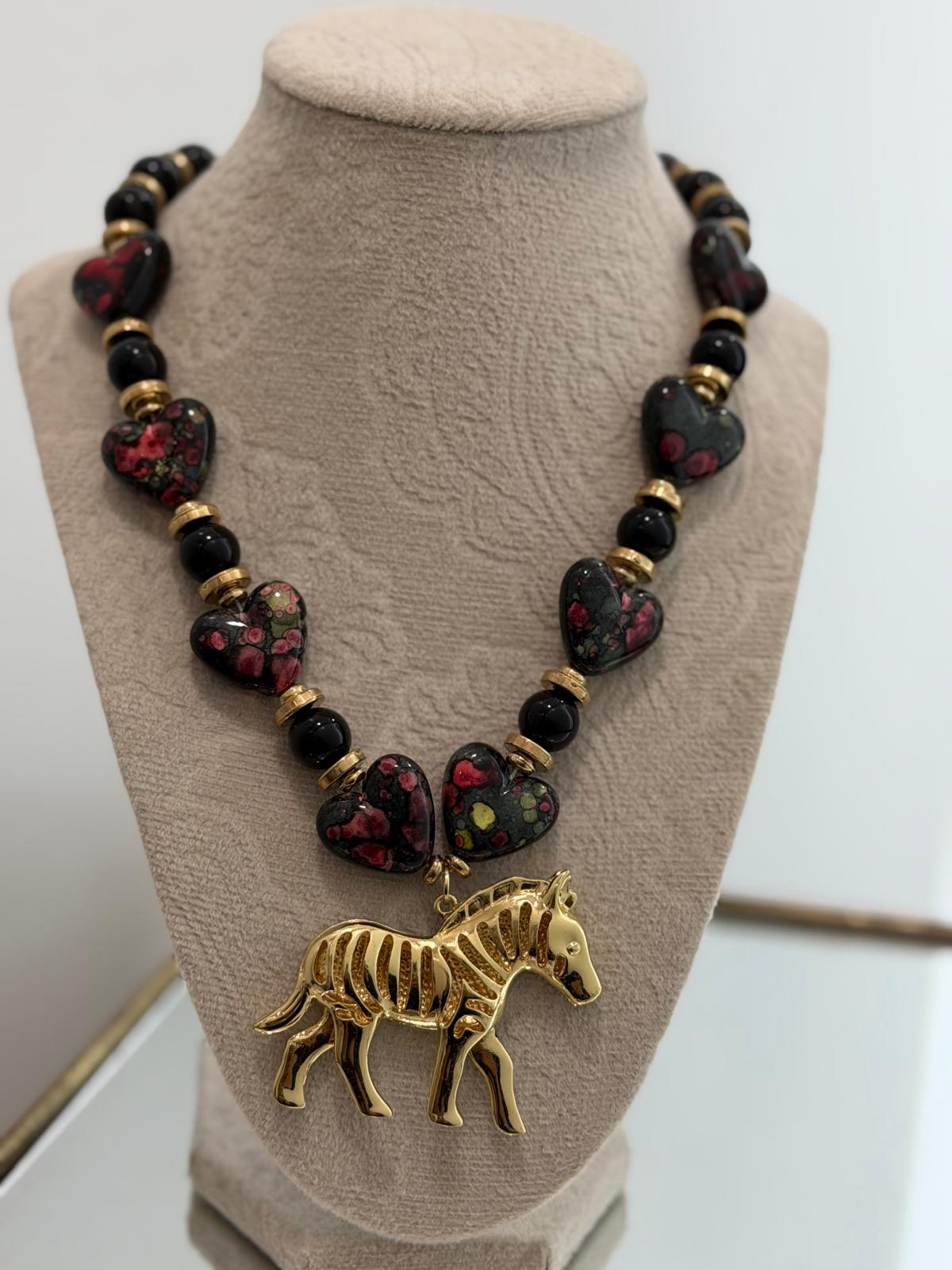 Zebra necklace