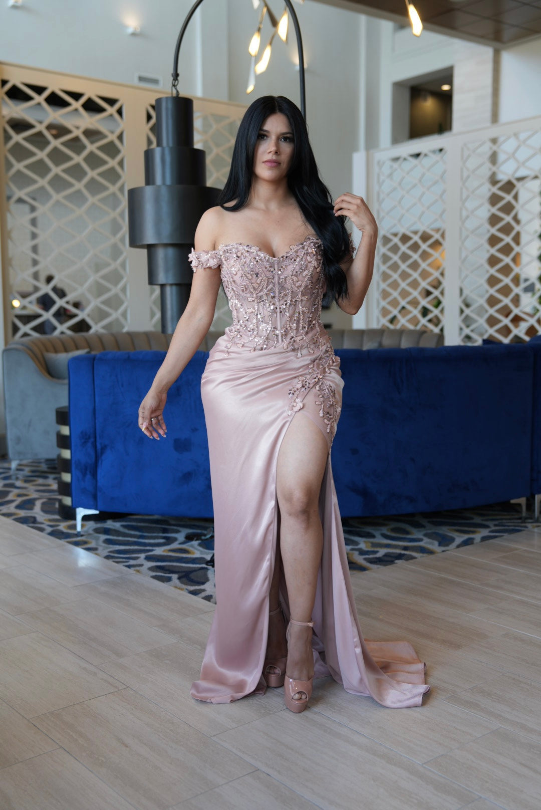 Rose gold maxi