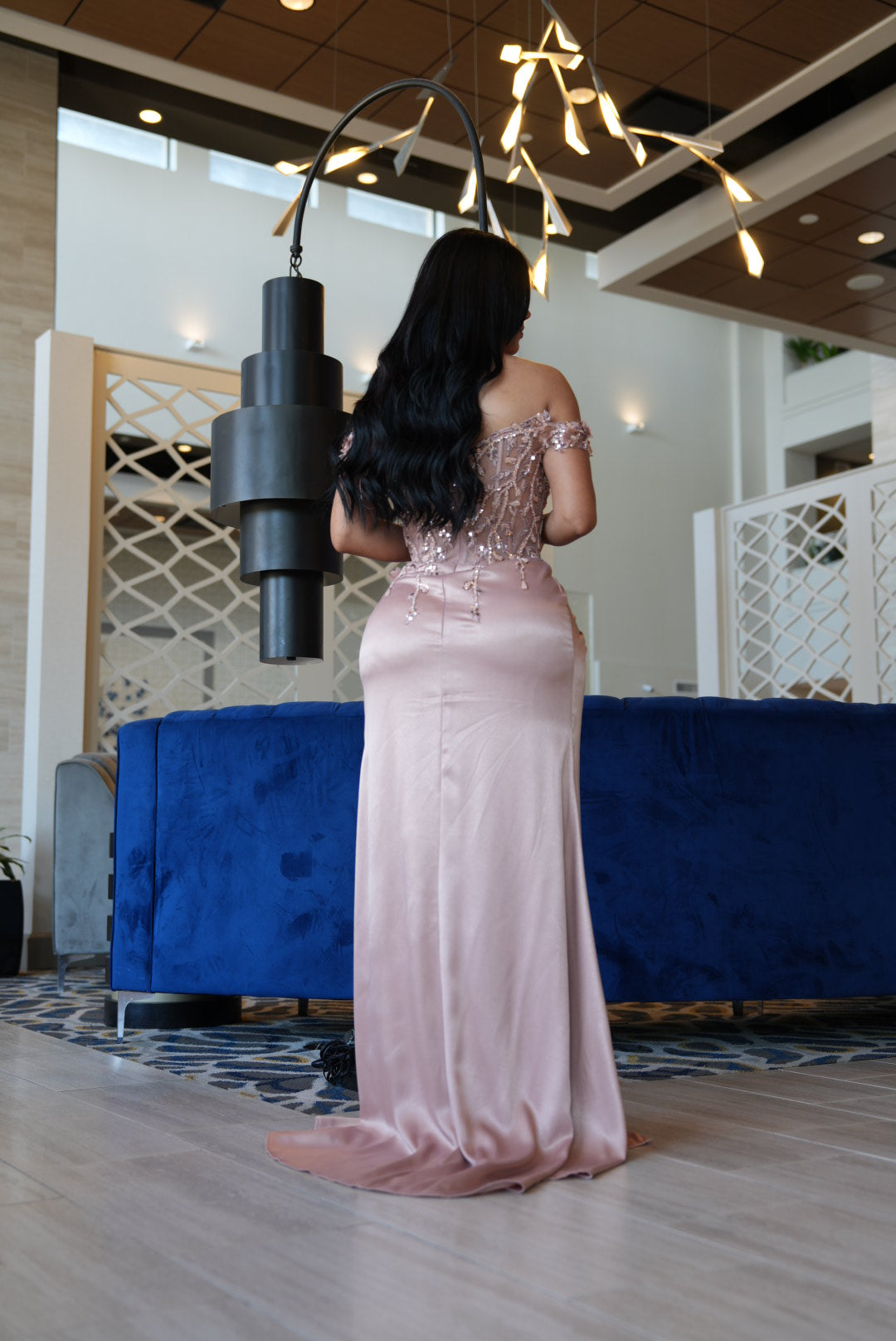 Rose gold maxi