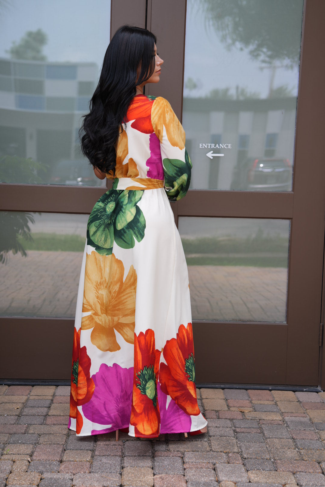 Flower print dress