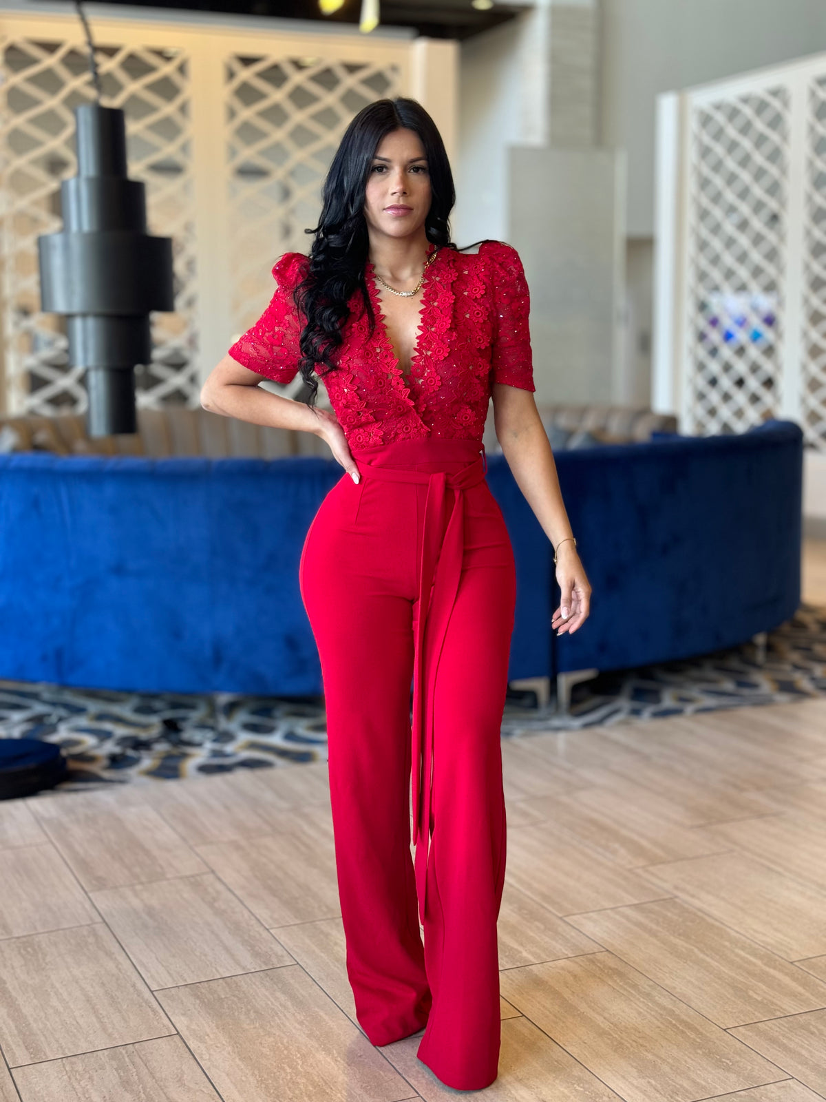 Lee red jumpsuit