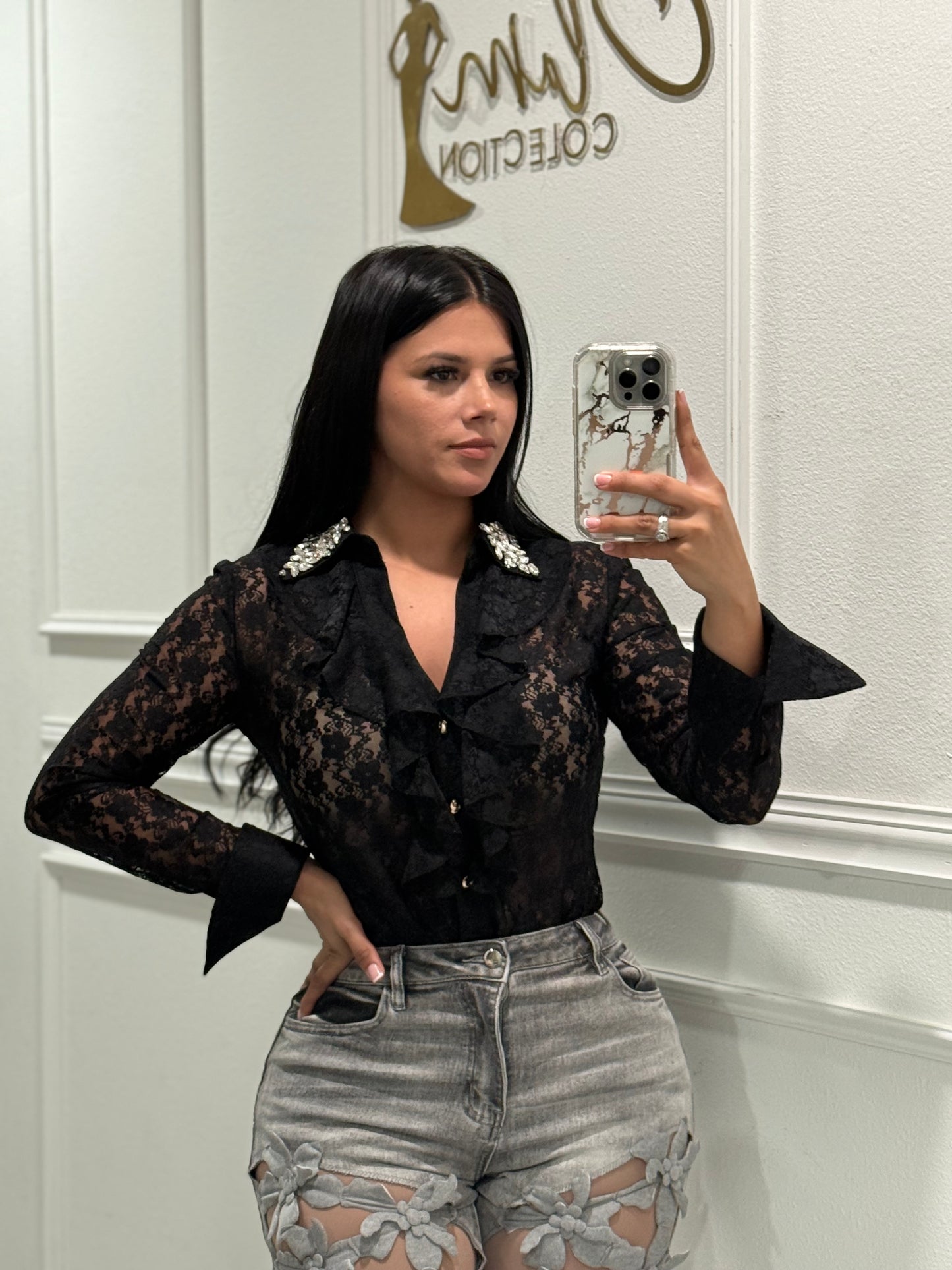 Lace body black
