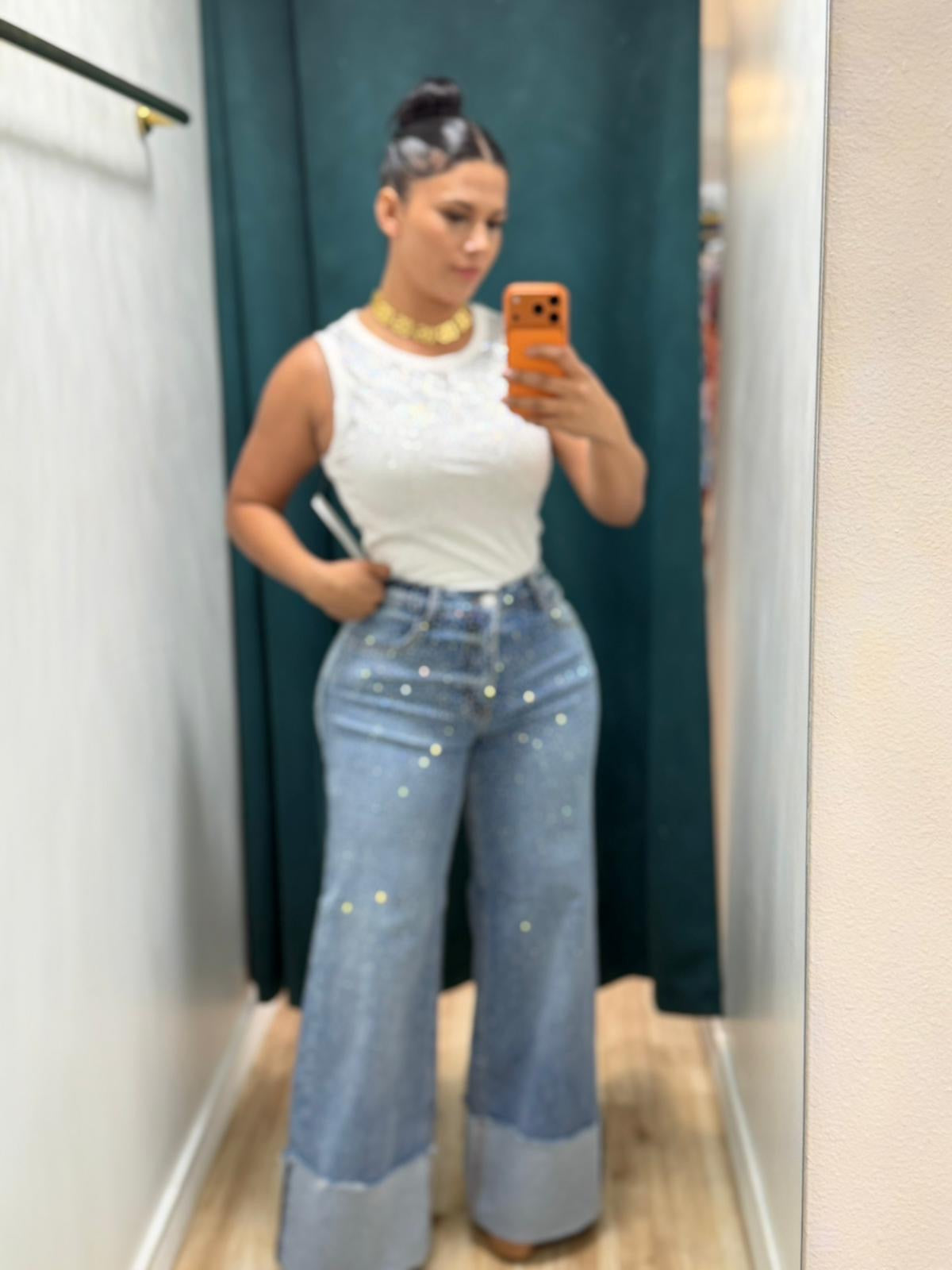 Rhinestone jeans