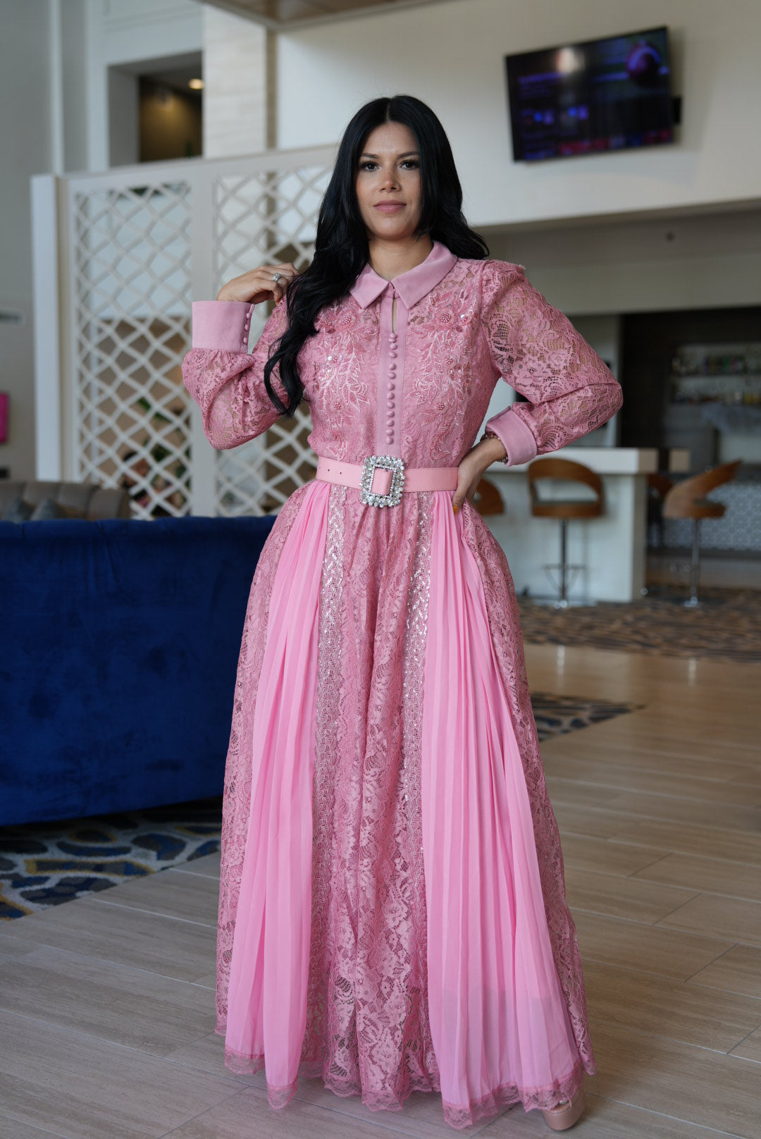 Hermosa maxi rosa