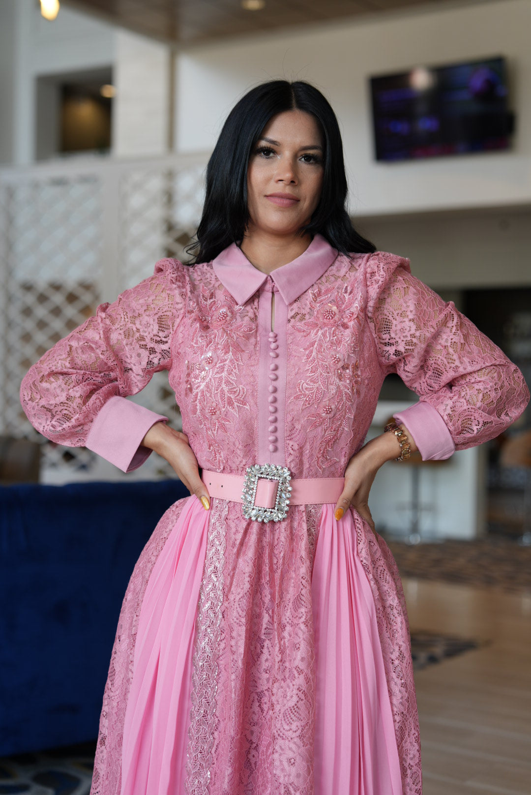 Hermosa maxi rosa