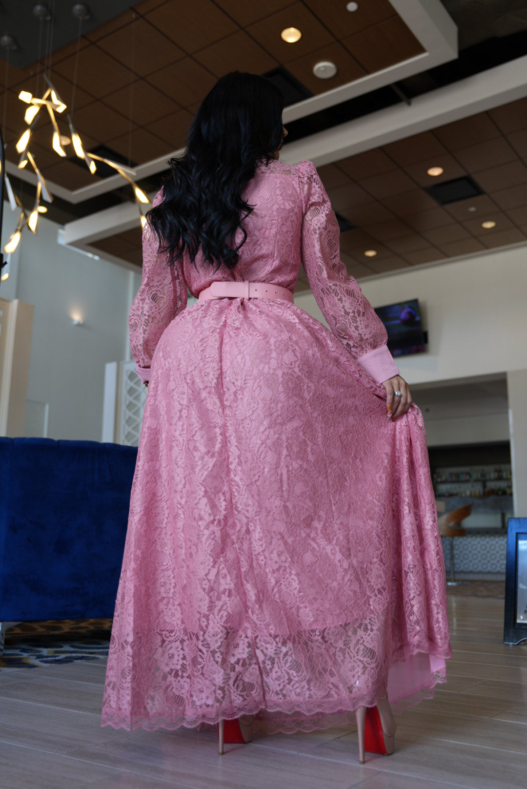 Hermosa maxi rosa