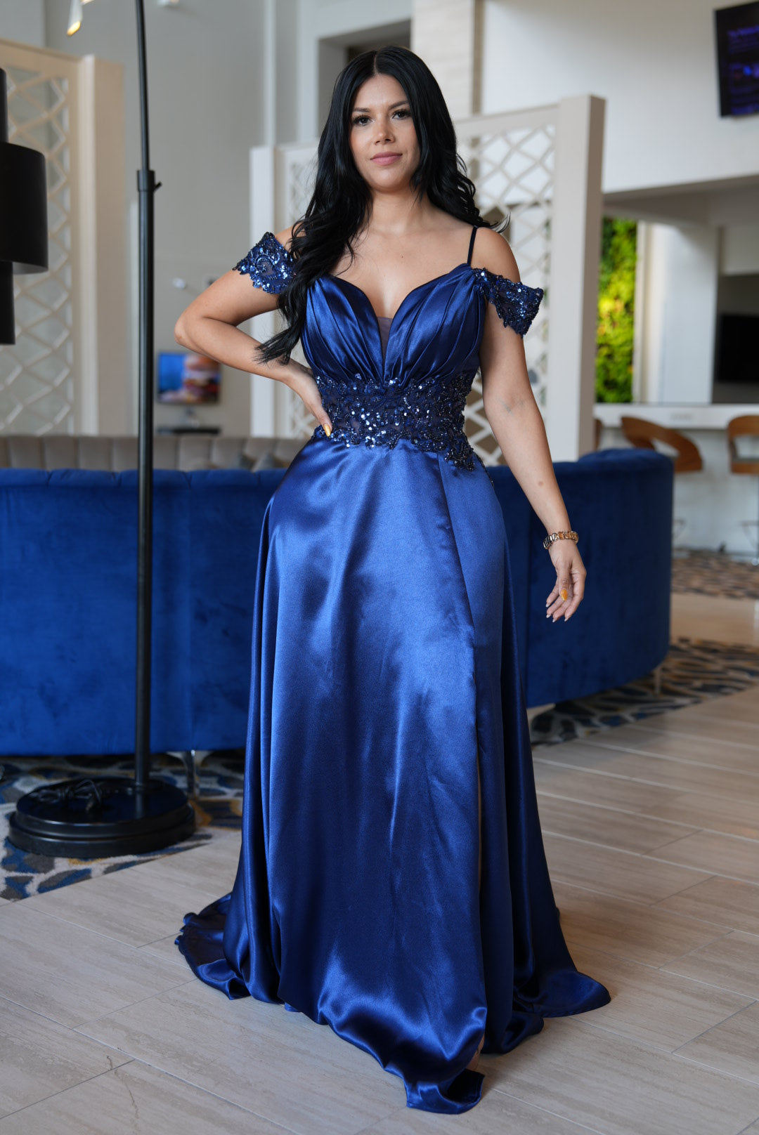 Lupita maxi navy