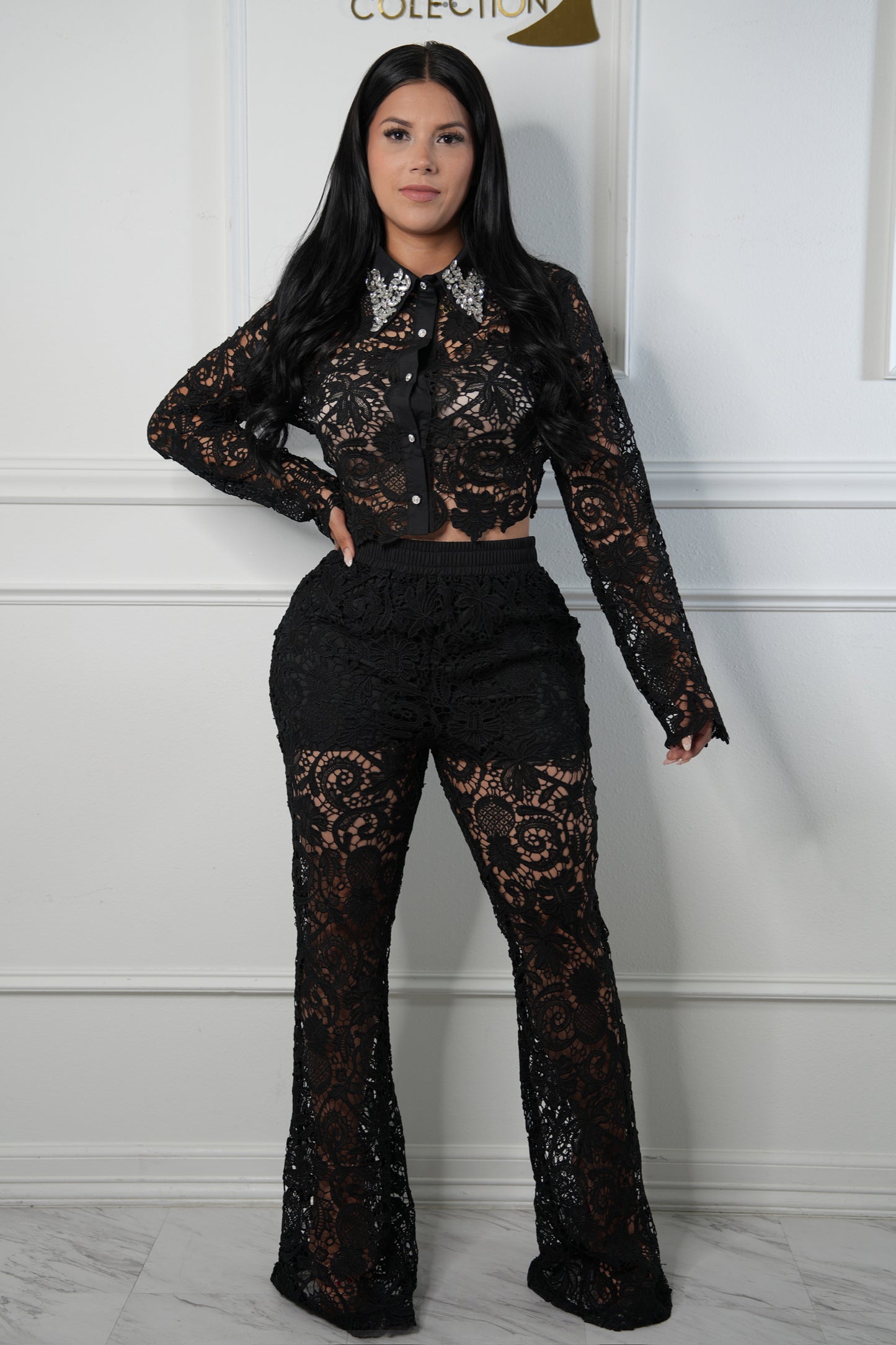 Lace black set