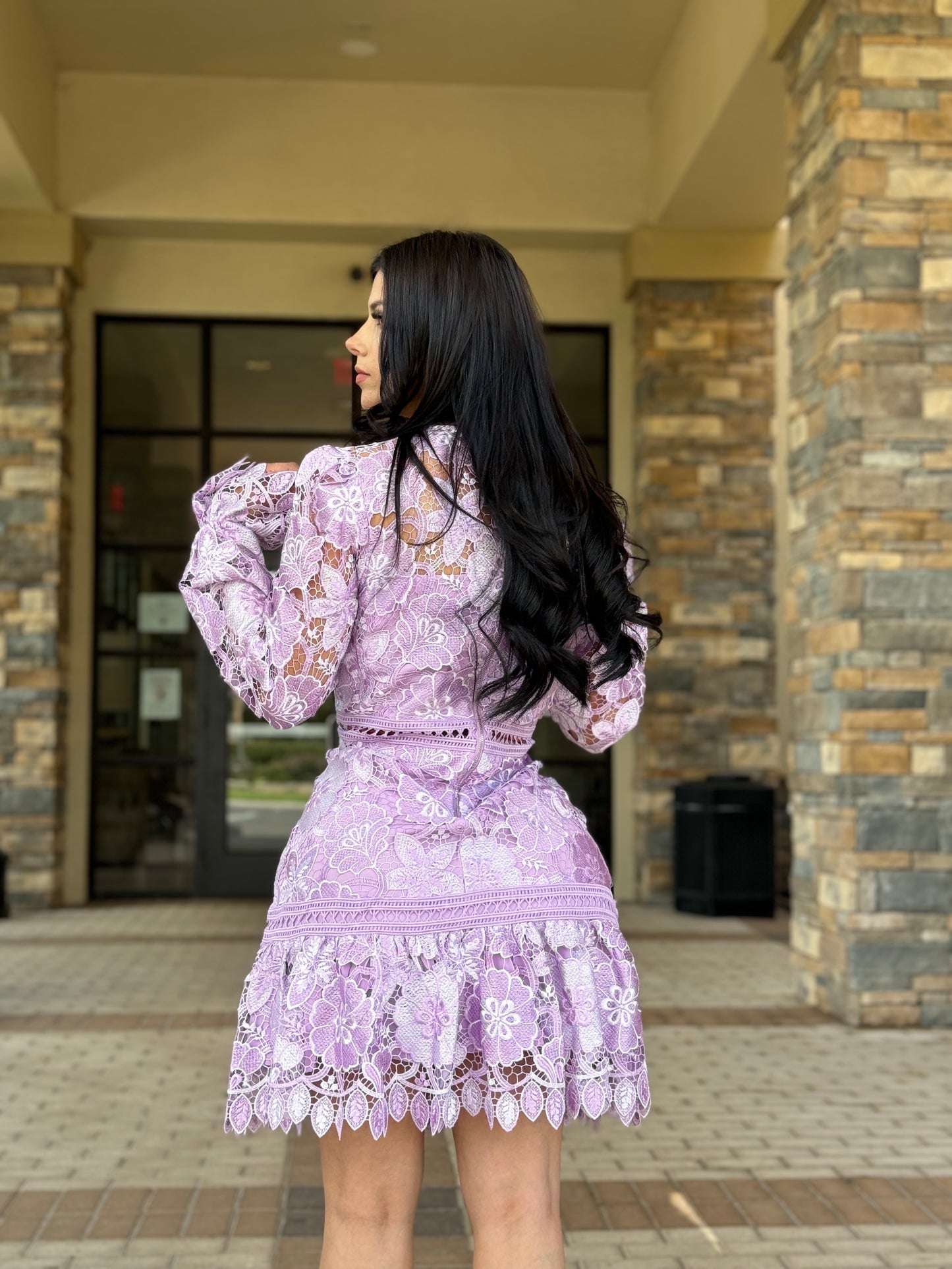 Lila lace dress