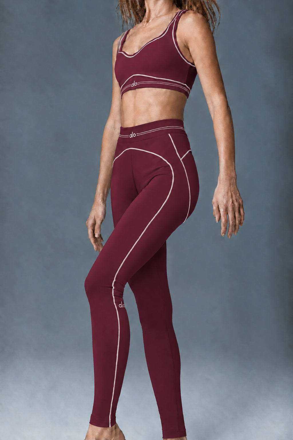Burgundy set rayas