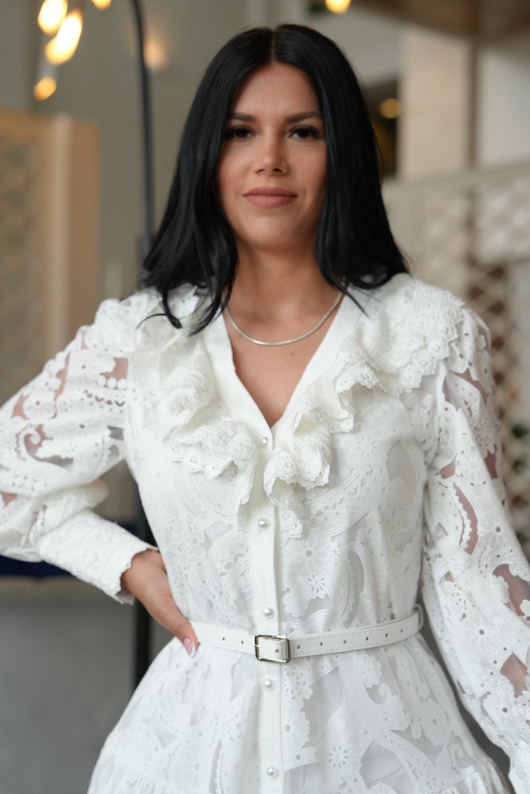 Fatima ivory dress