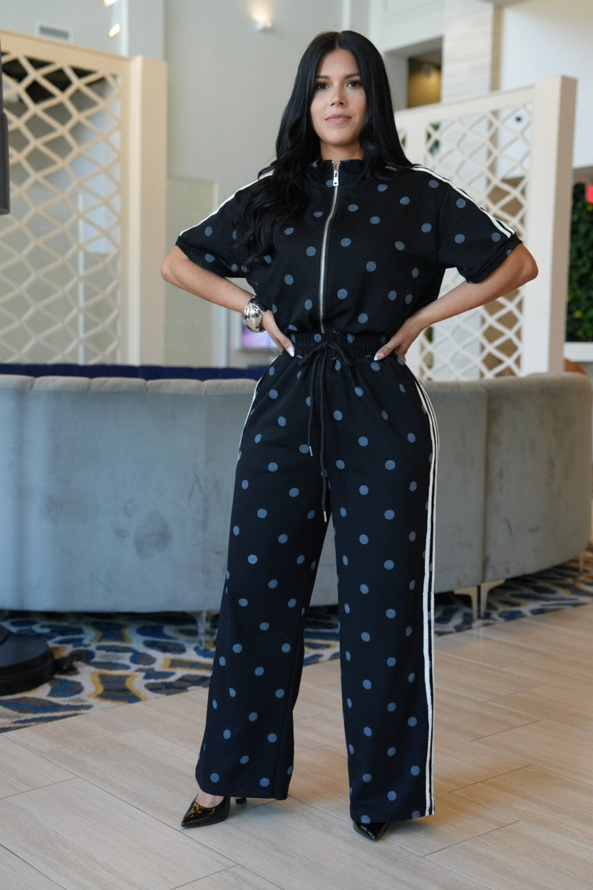 Polkadot set black
