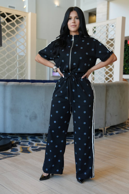 Polkadot set black