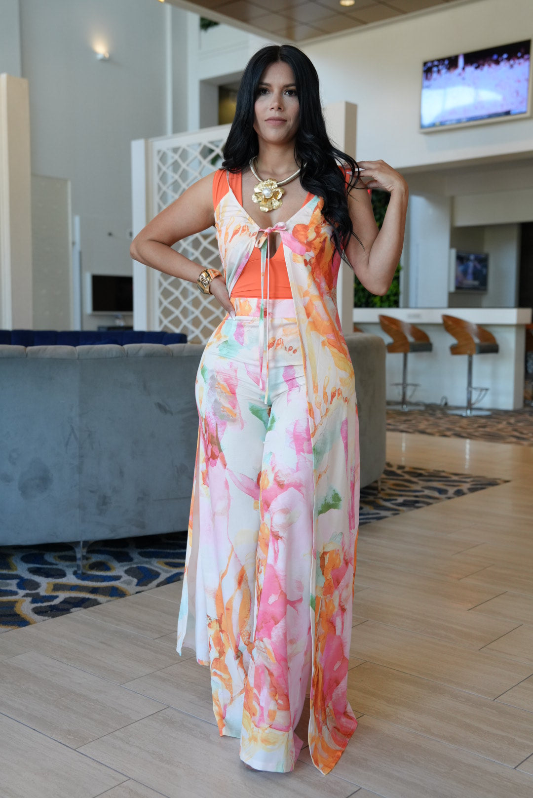 Naranja set Orange top not include