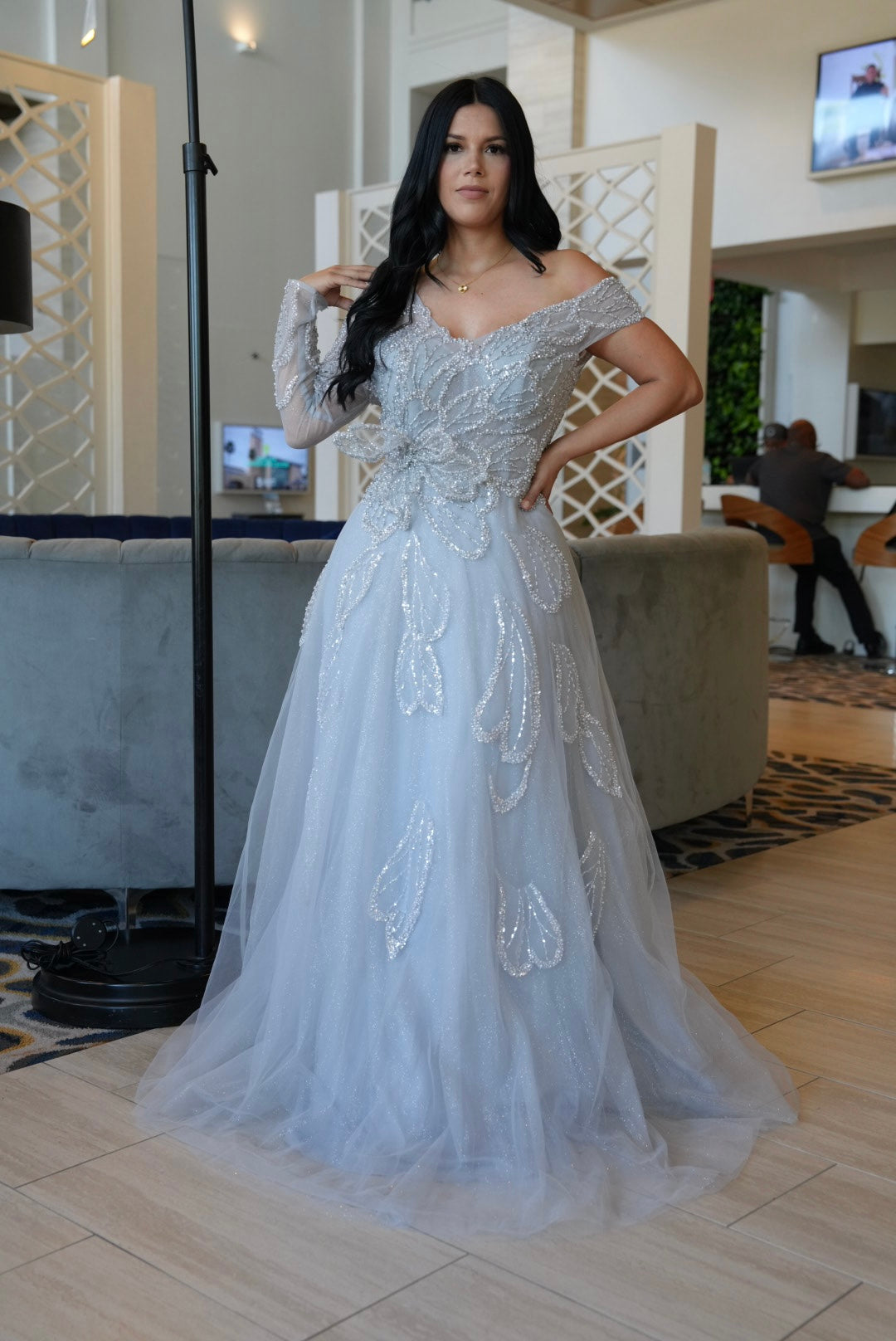 Antonella silver maxi