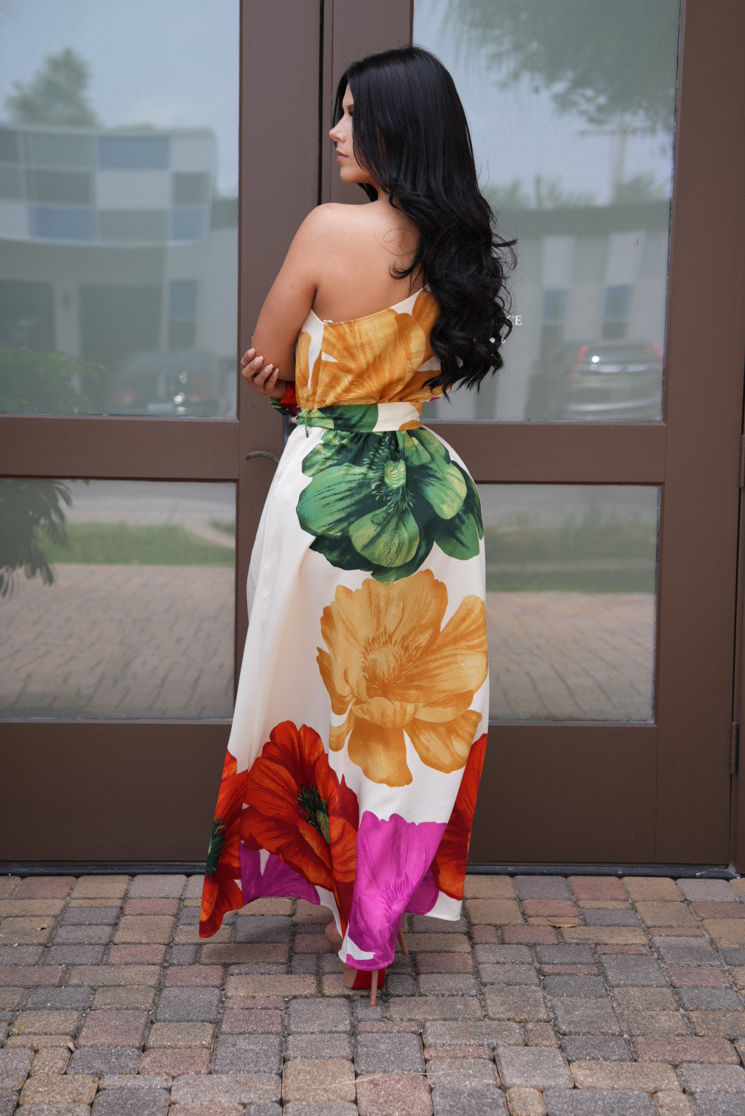 Flower print dress