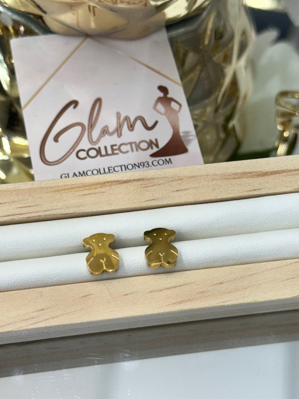 Perlas oso earring