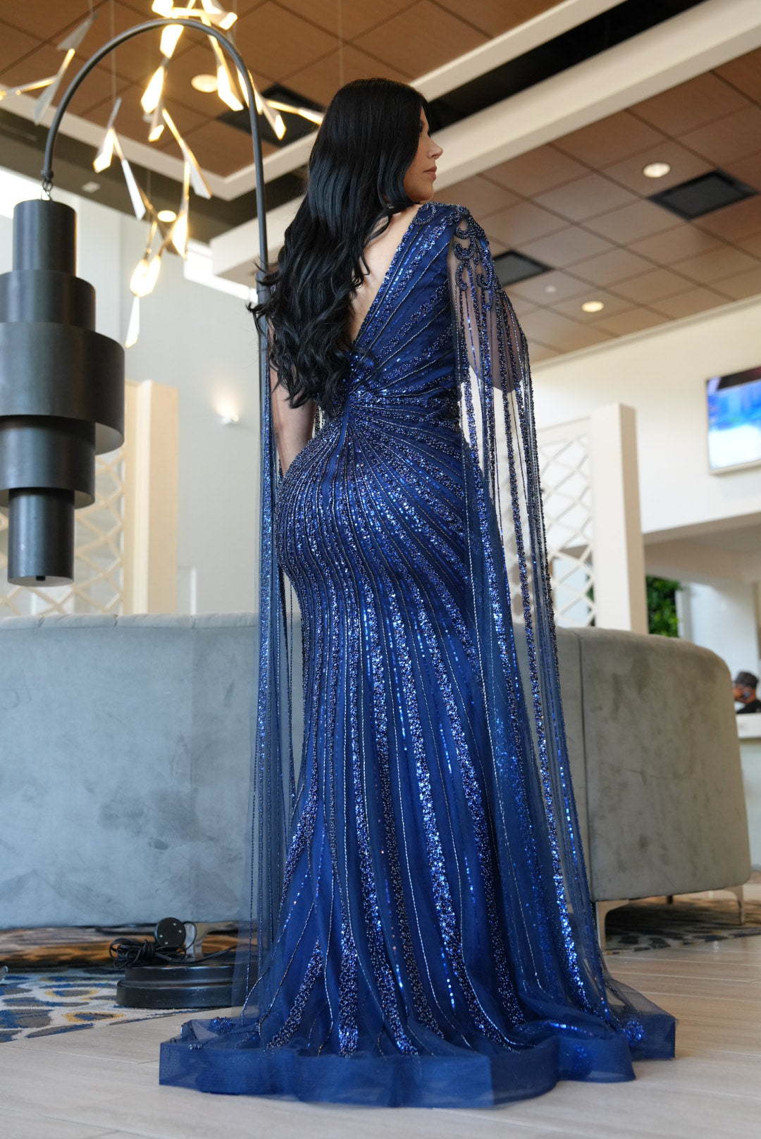 La reyna navy blue