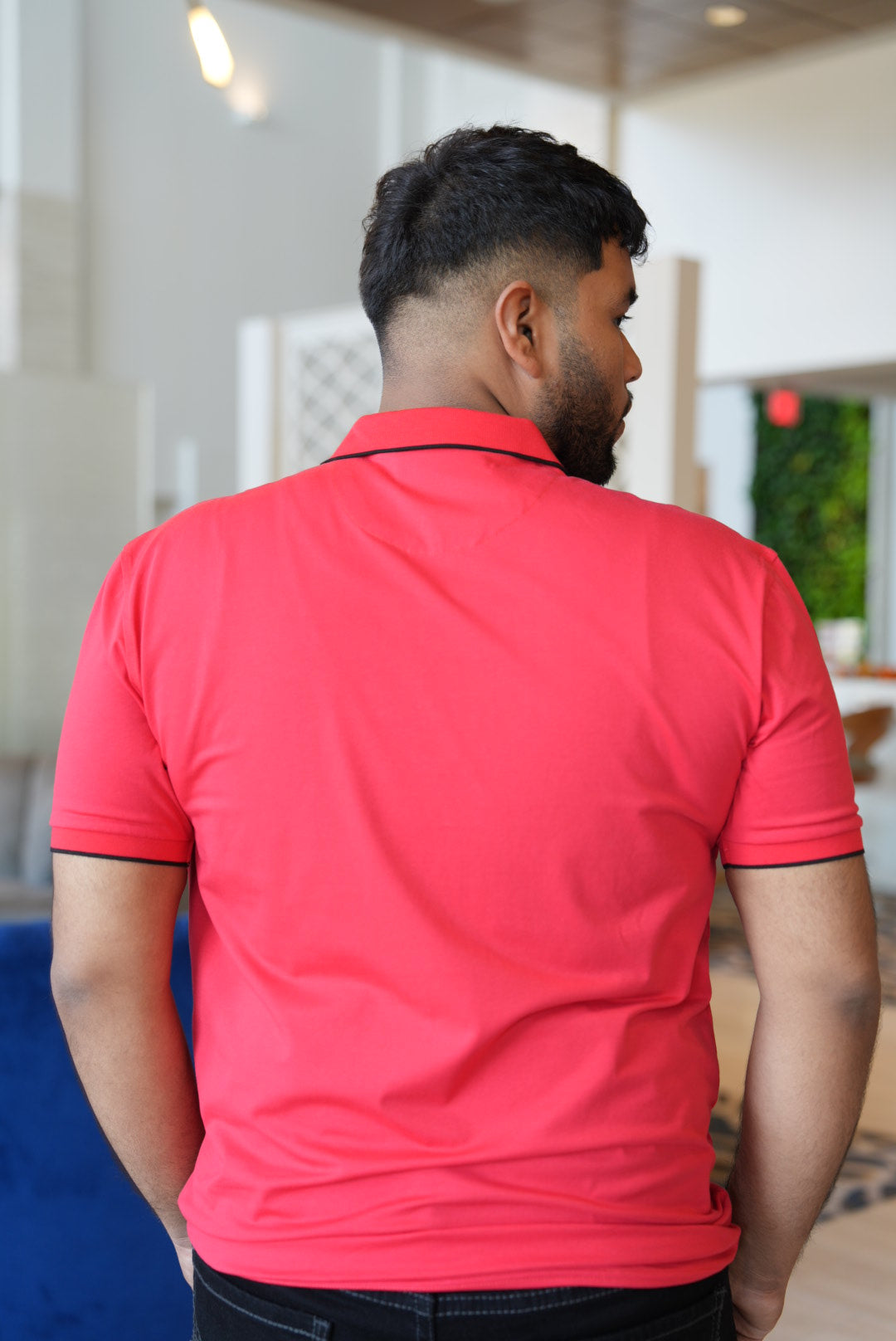 Red rhinestone polo