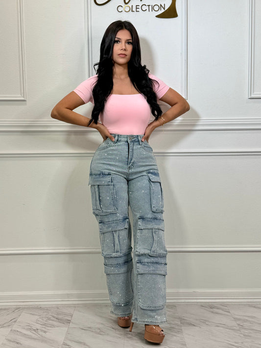 Cargo light denim
