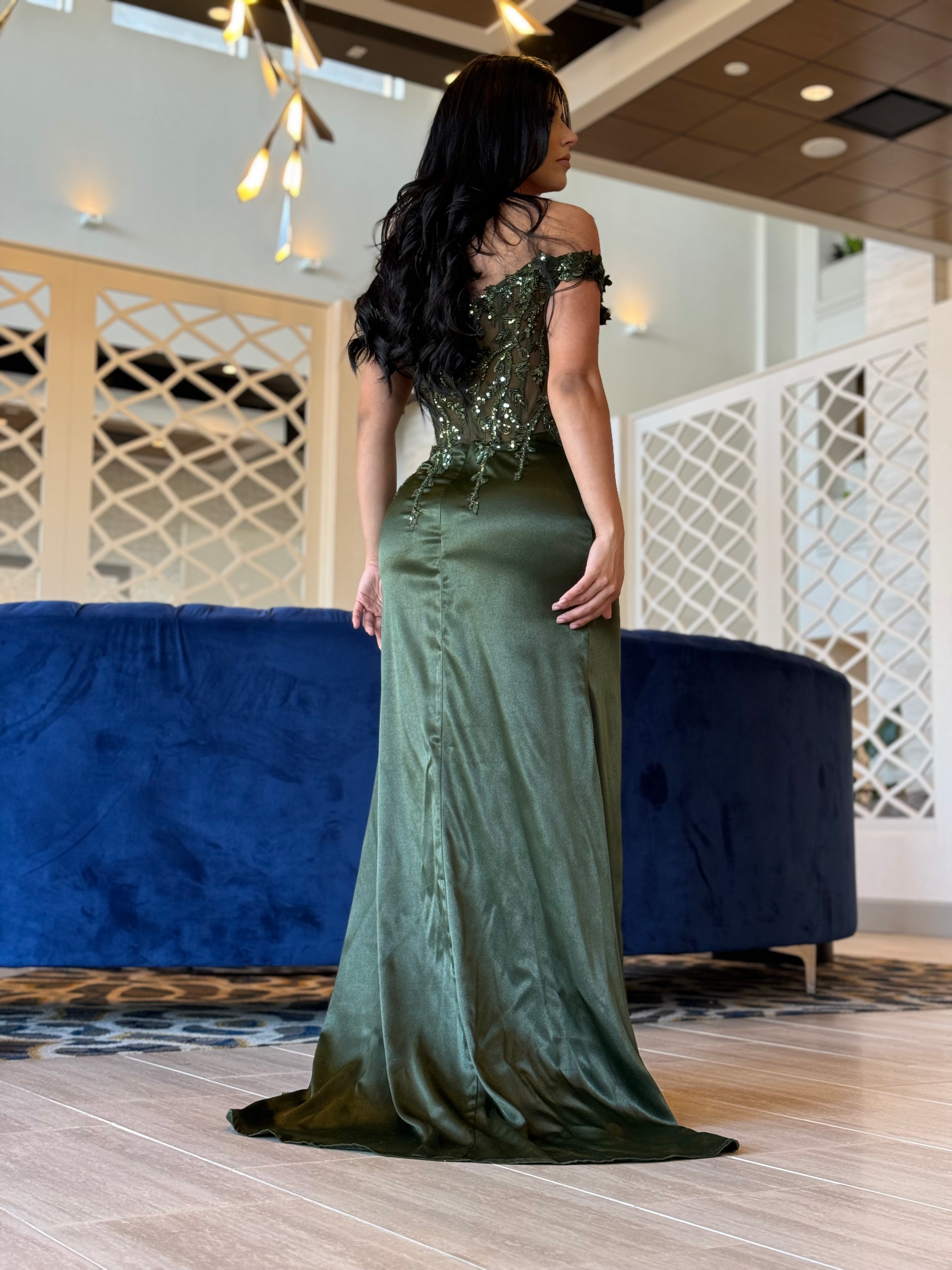 Olive green maxi