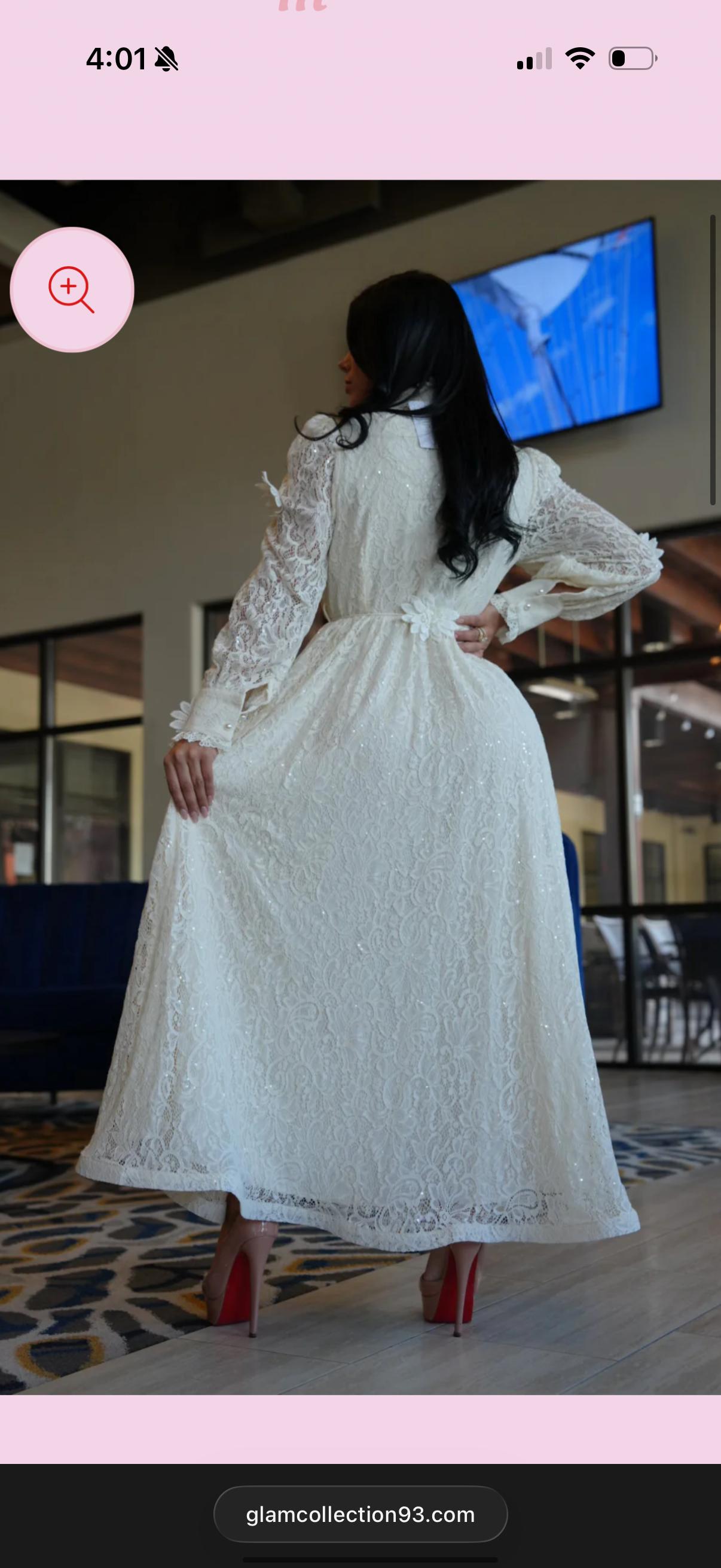 Fatima peach\ivory maxi