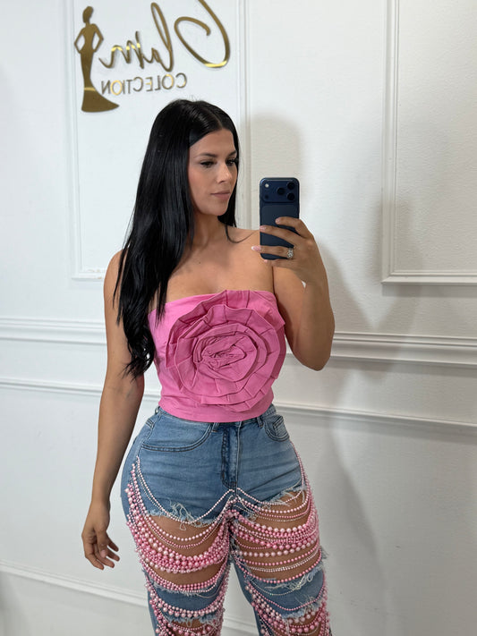 Flower top pink or blue