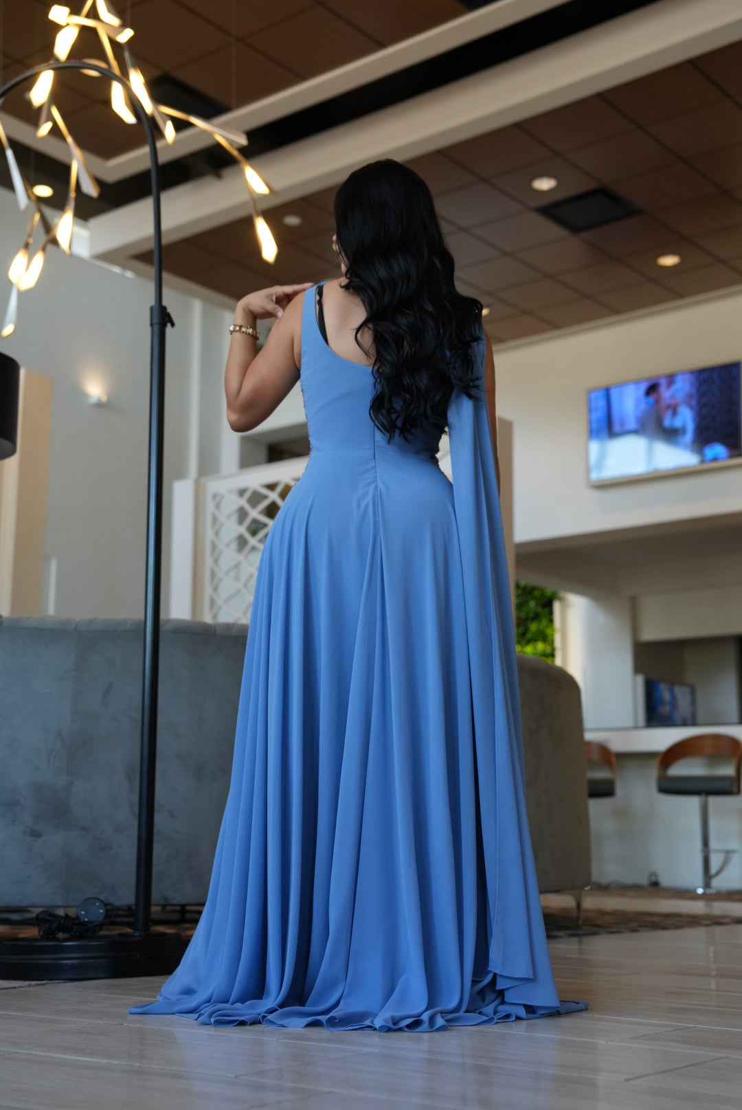 Queen dusty blue