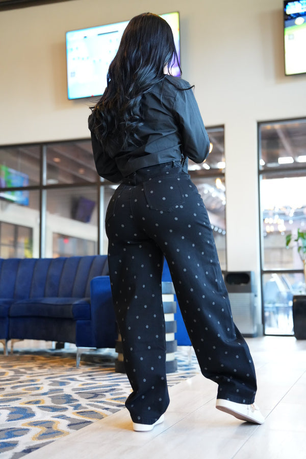polka dot jeans