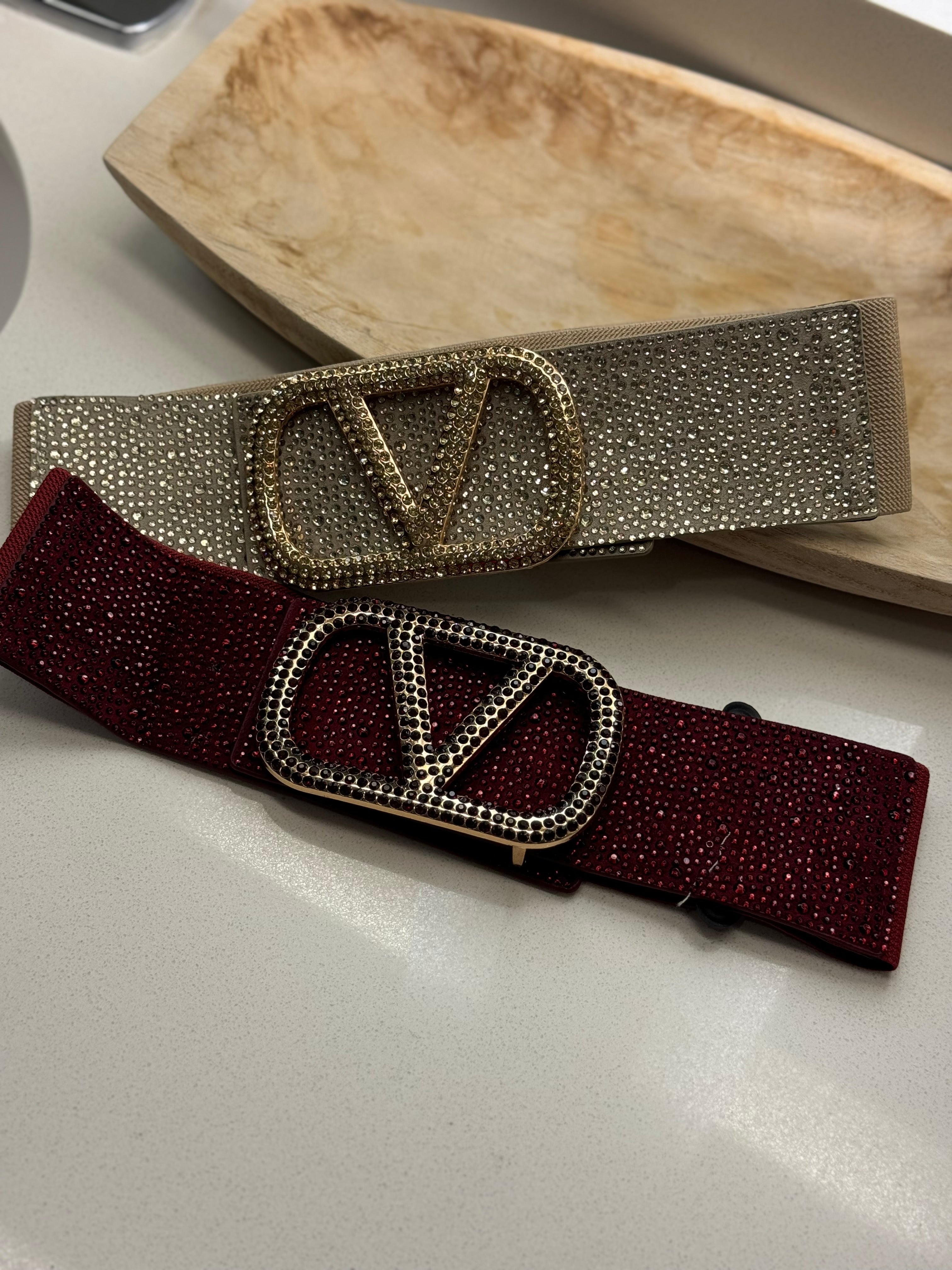 Burgundy V belt