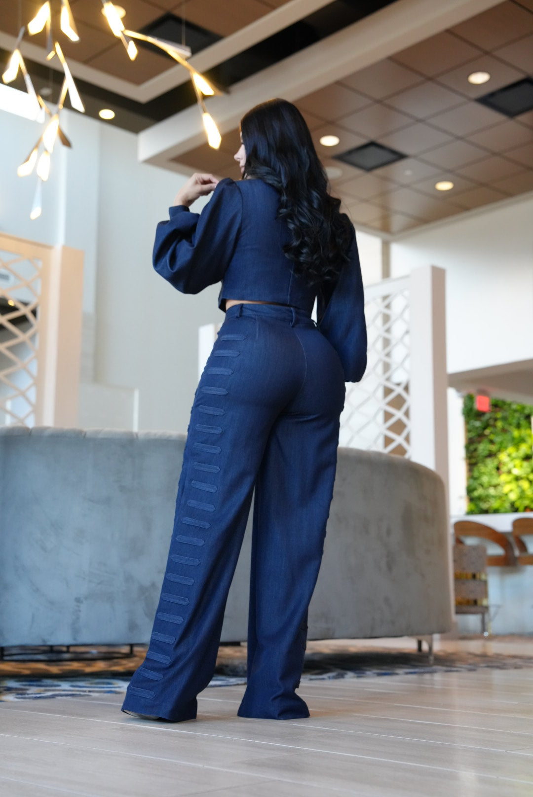Isabela Denim set (no strech)