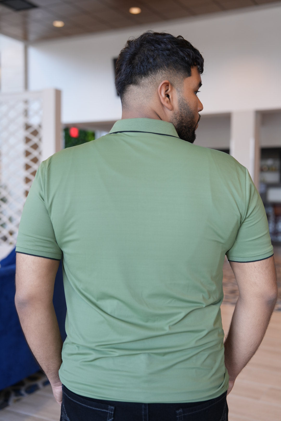 Green rhinestone polo(dry fit)