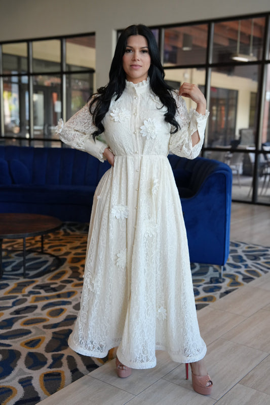 Fatima ivory dress