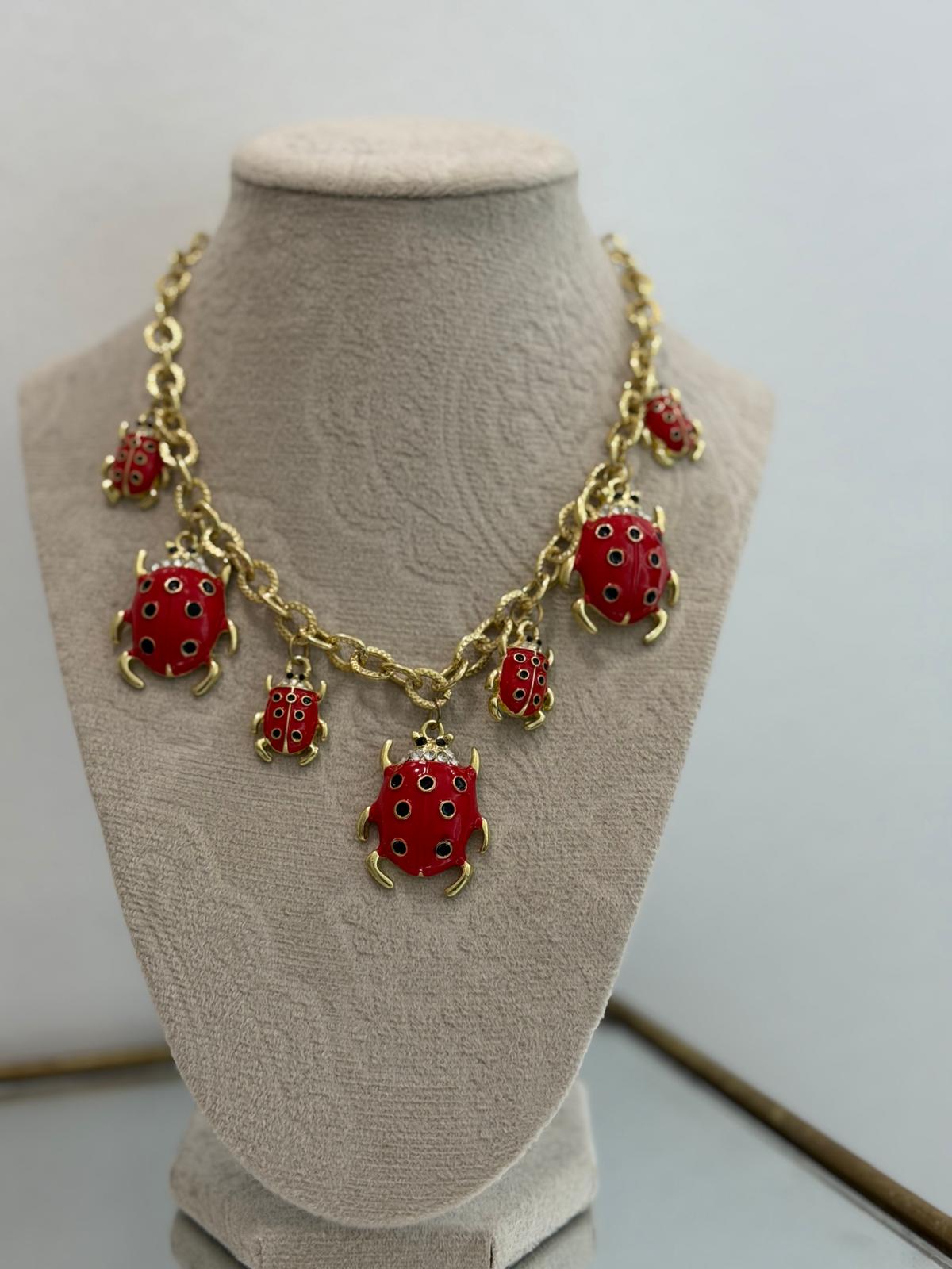 Lady bugs necklace