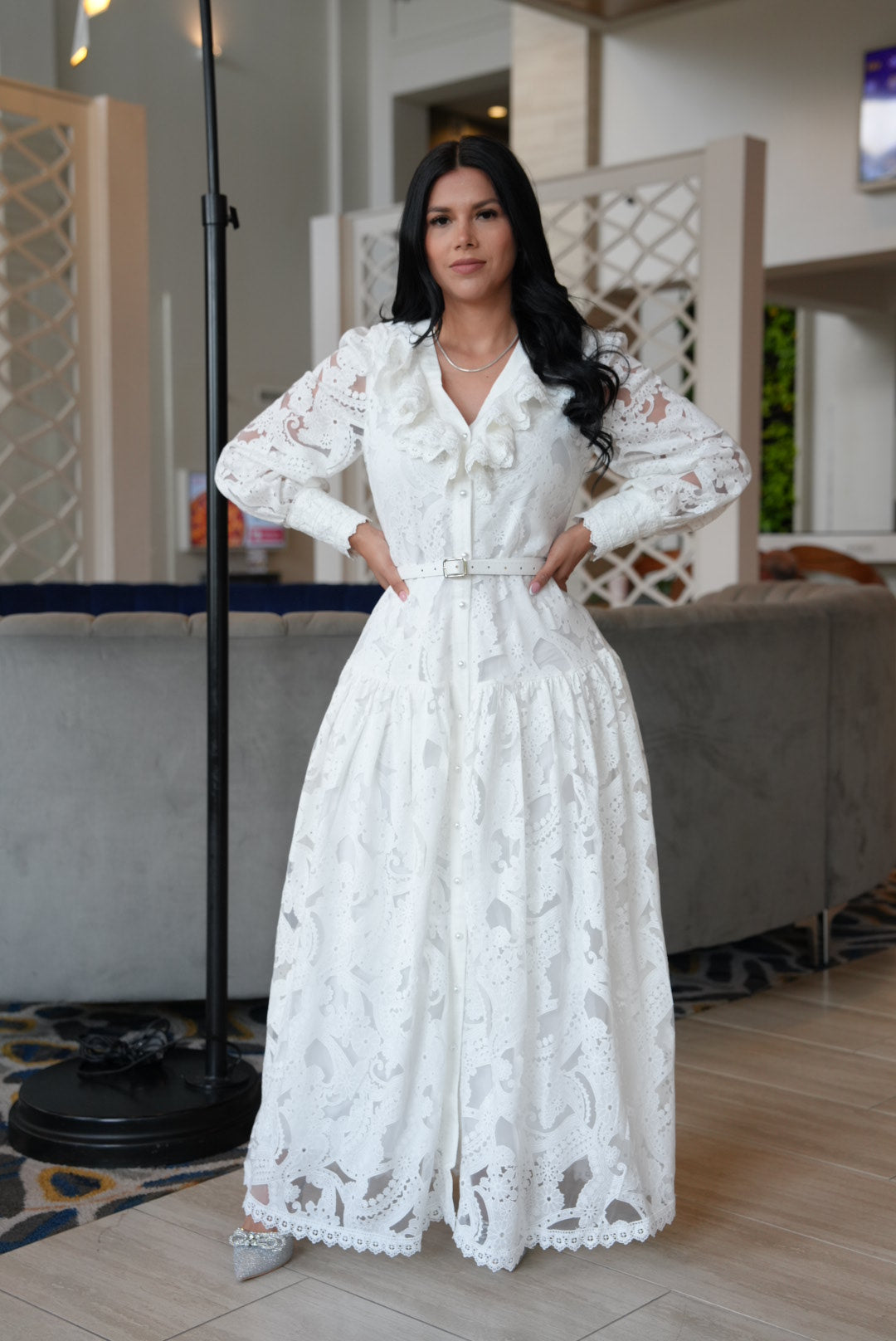Fatima ivory dress