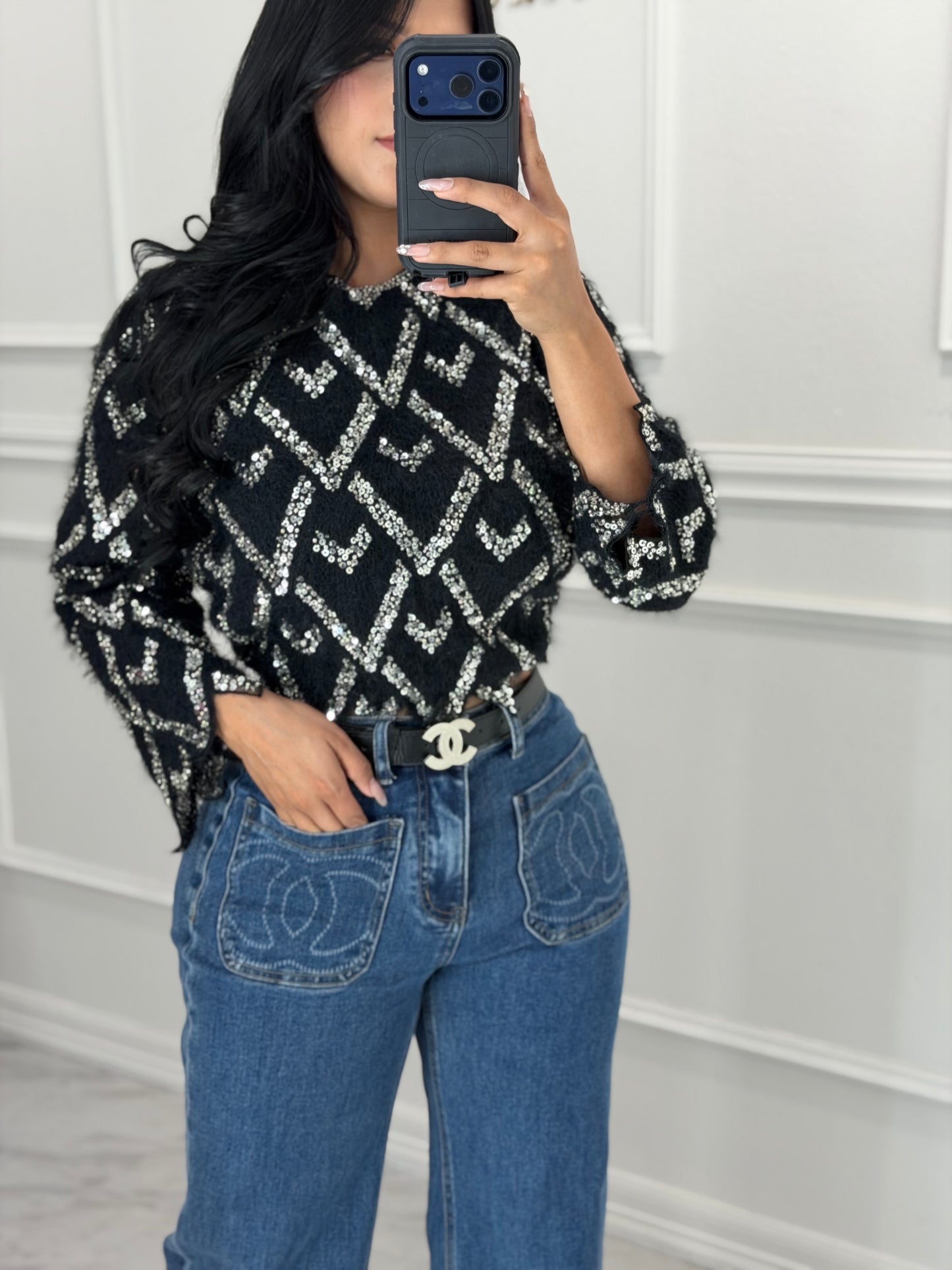 Jeans belt included strech