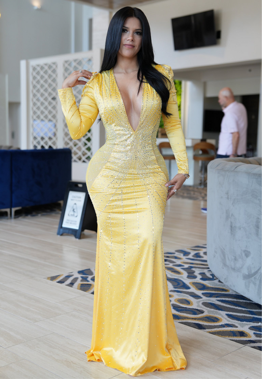 Yellow maxidress