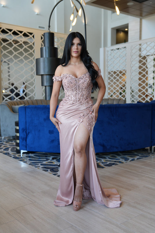 Rose gold maxi