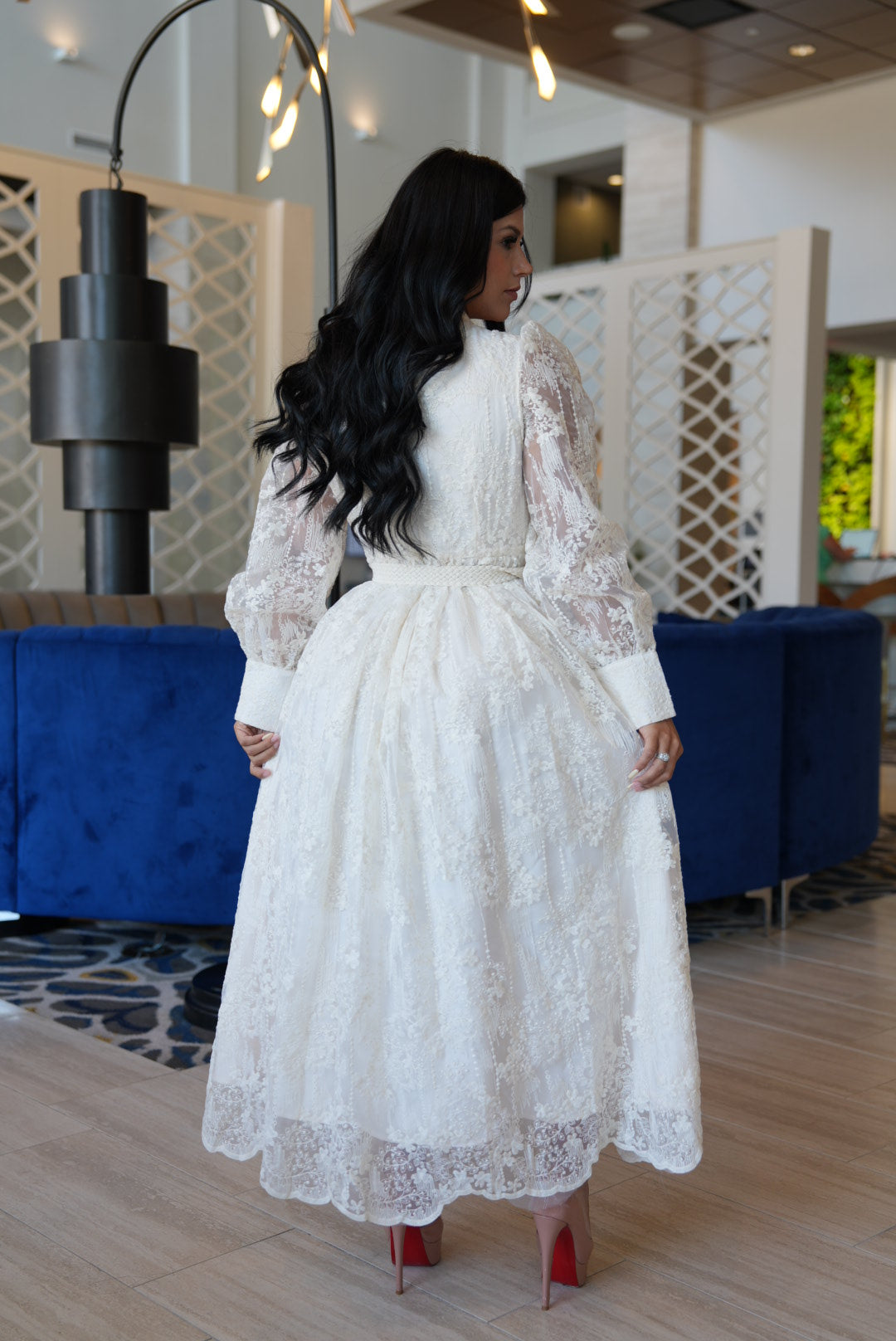 Ivory lace maxi